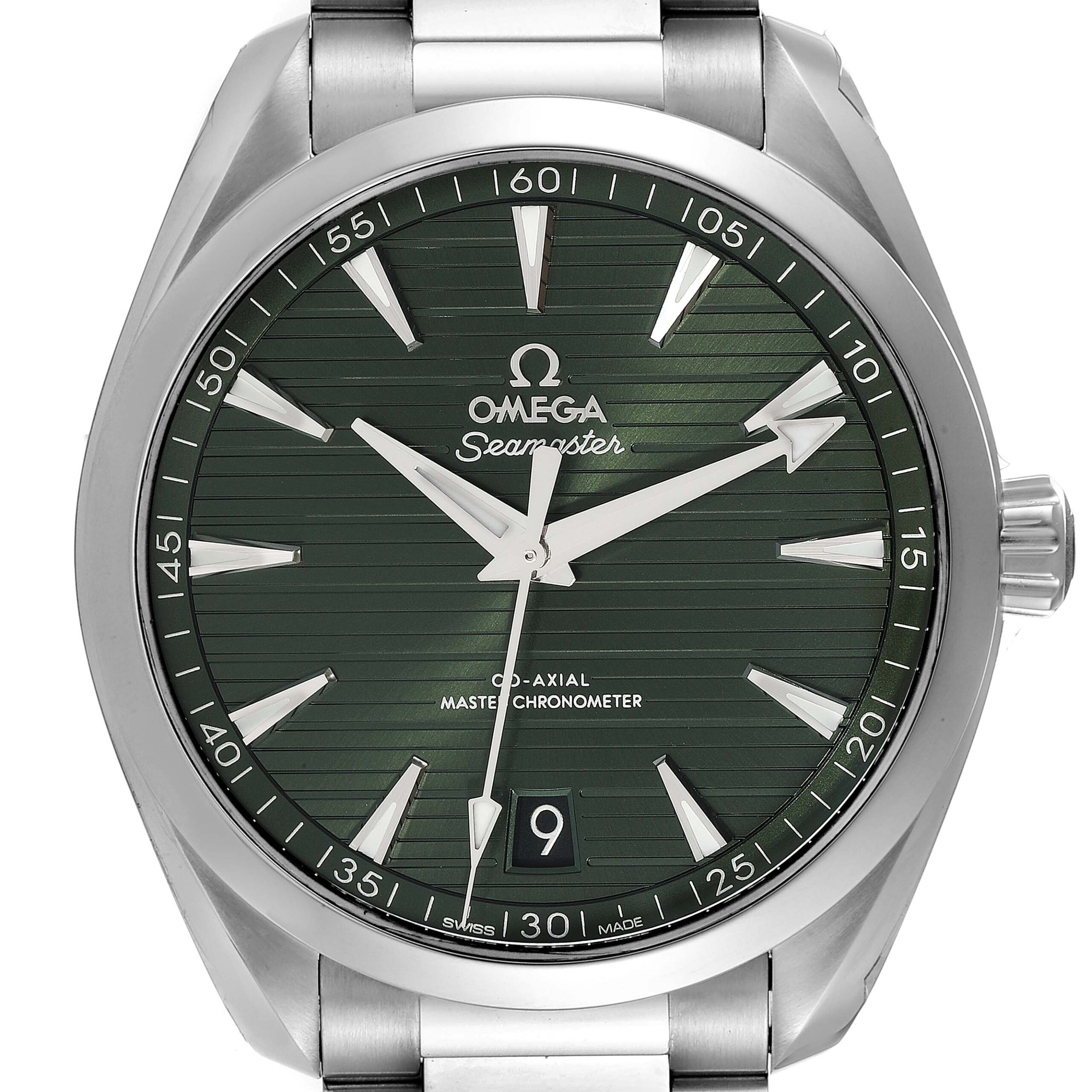 Omega Seamaster Aqua Terra Green Dial Steel Watch 220.10.41.21.10.001 Unworn