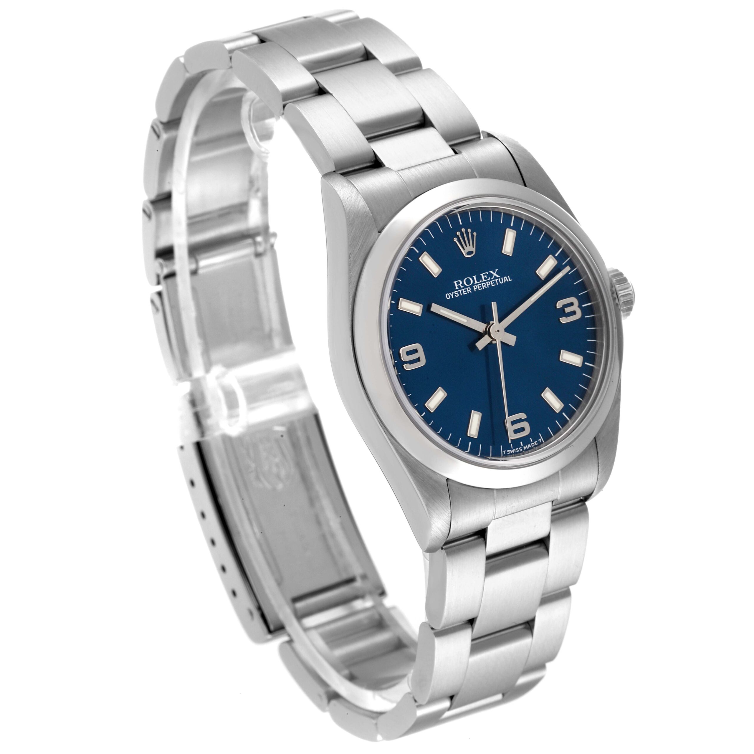 Rolex Midsize 31mm Blue Dial Automatic Steel Ladies Watch 67480