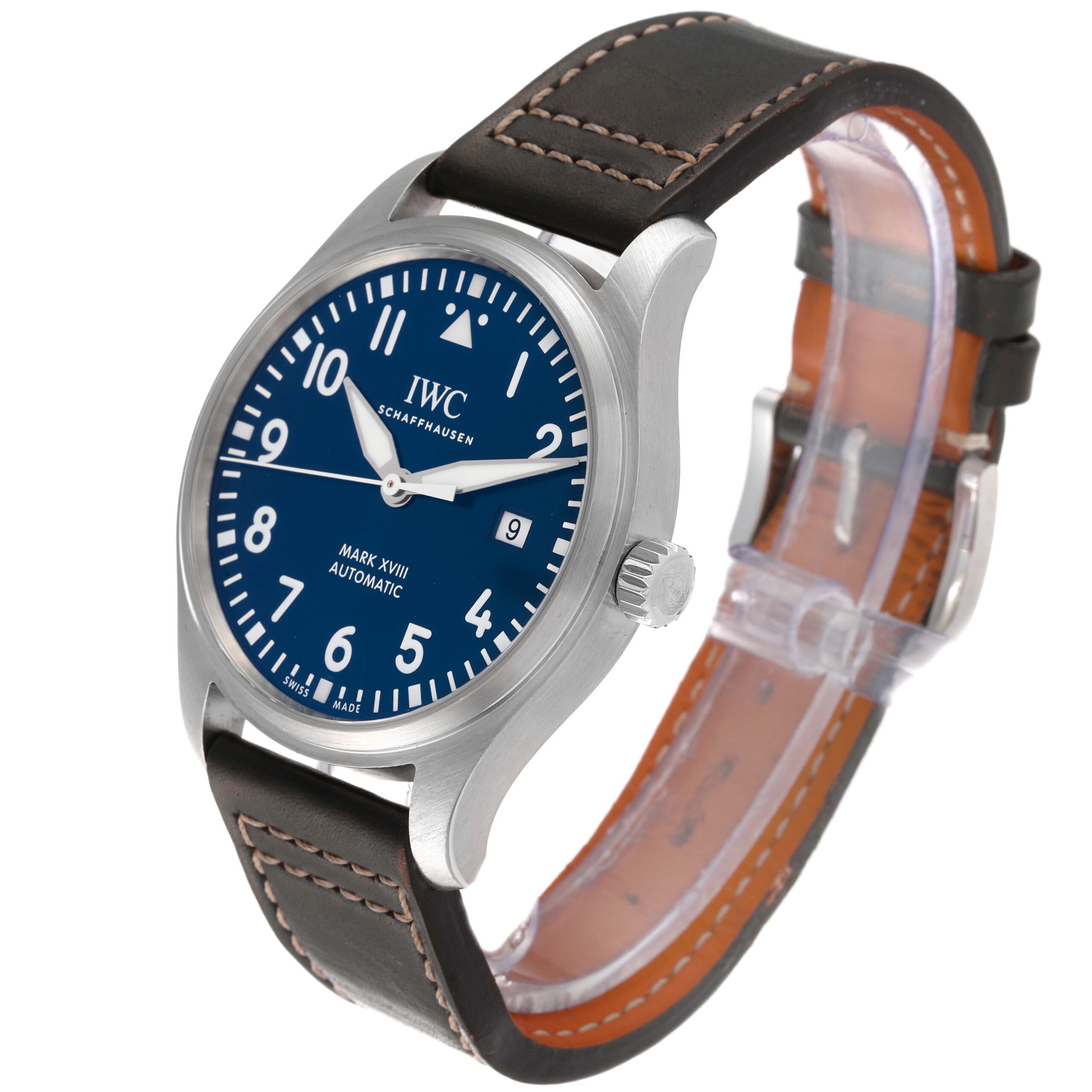 IWC Pilot Mark XVIII Le Petit Prince Blue Dial Mens Watch IW327004