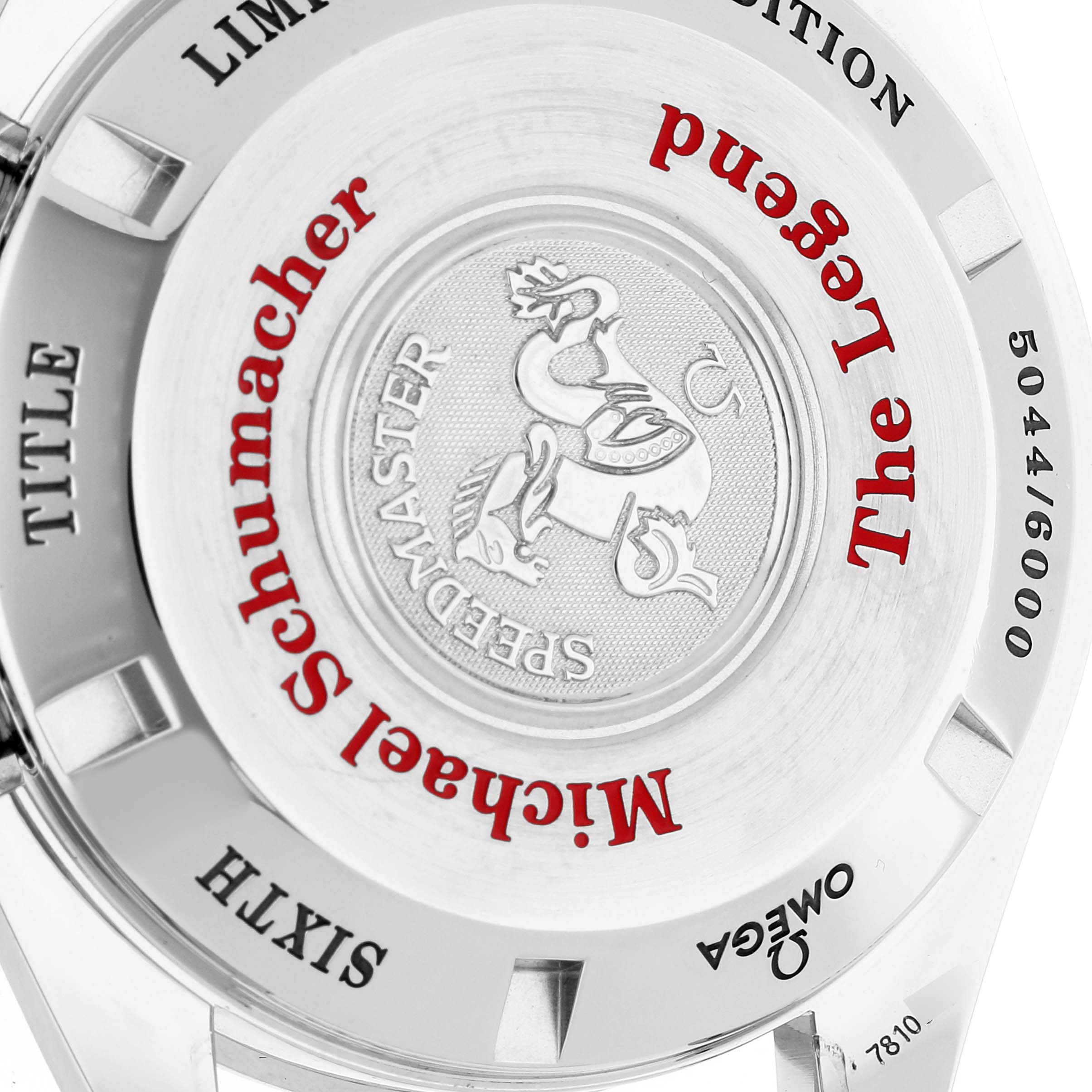 Omega Speedmaster Schumacher Limited Edition Steel Watch 3559.32.00 Box Card