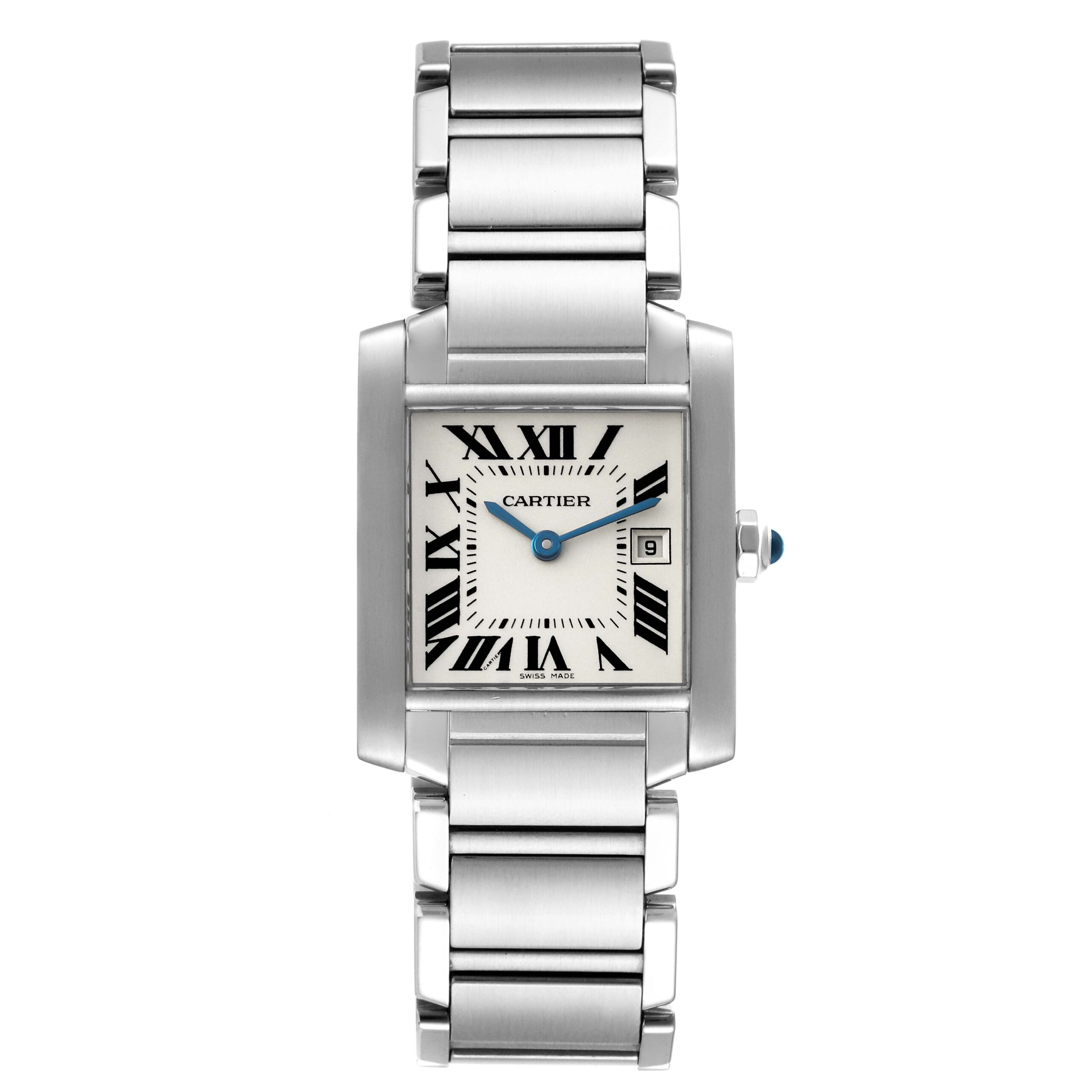 Cartier Tank Francaise Midsize 25mm Silver Dial Ladies Watch W51011Q3