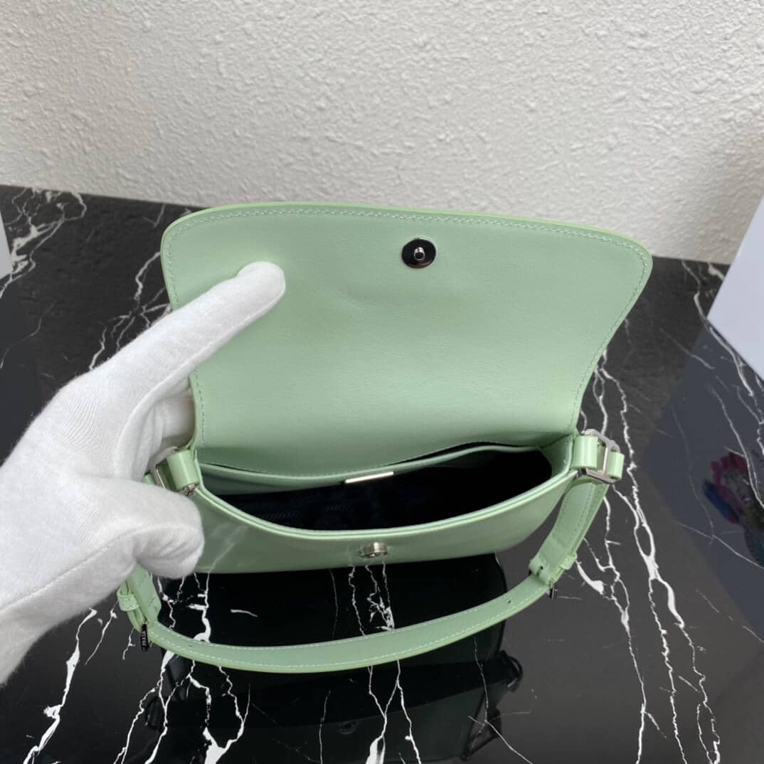 Prada Cleo Bag Dupe Brushed Leather Flap Shoulder Bag