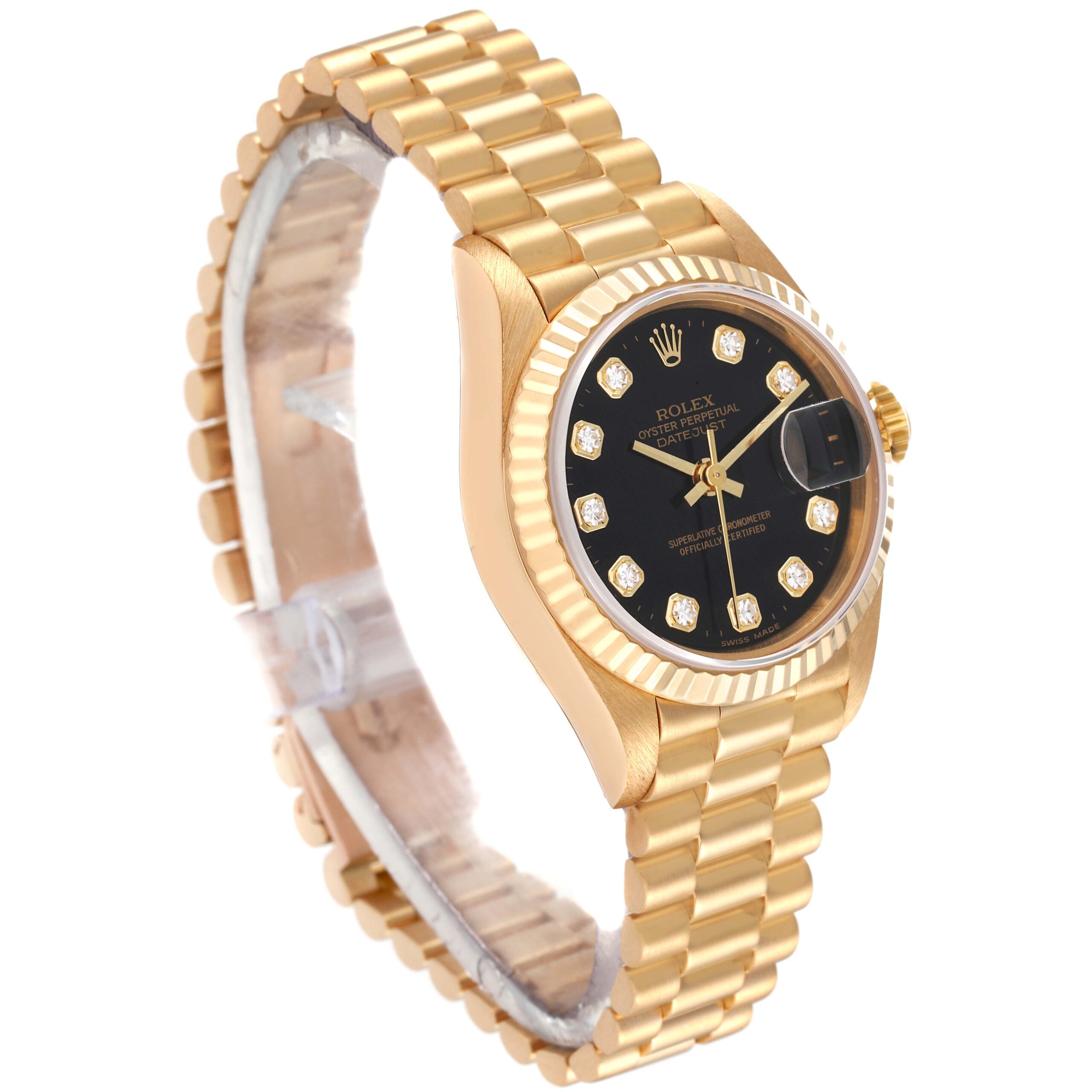 Rolex President Datejust Yellow Gold Diamond Ladies Watch 79178