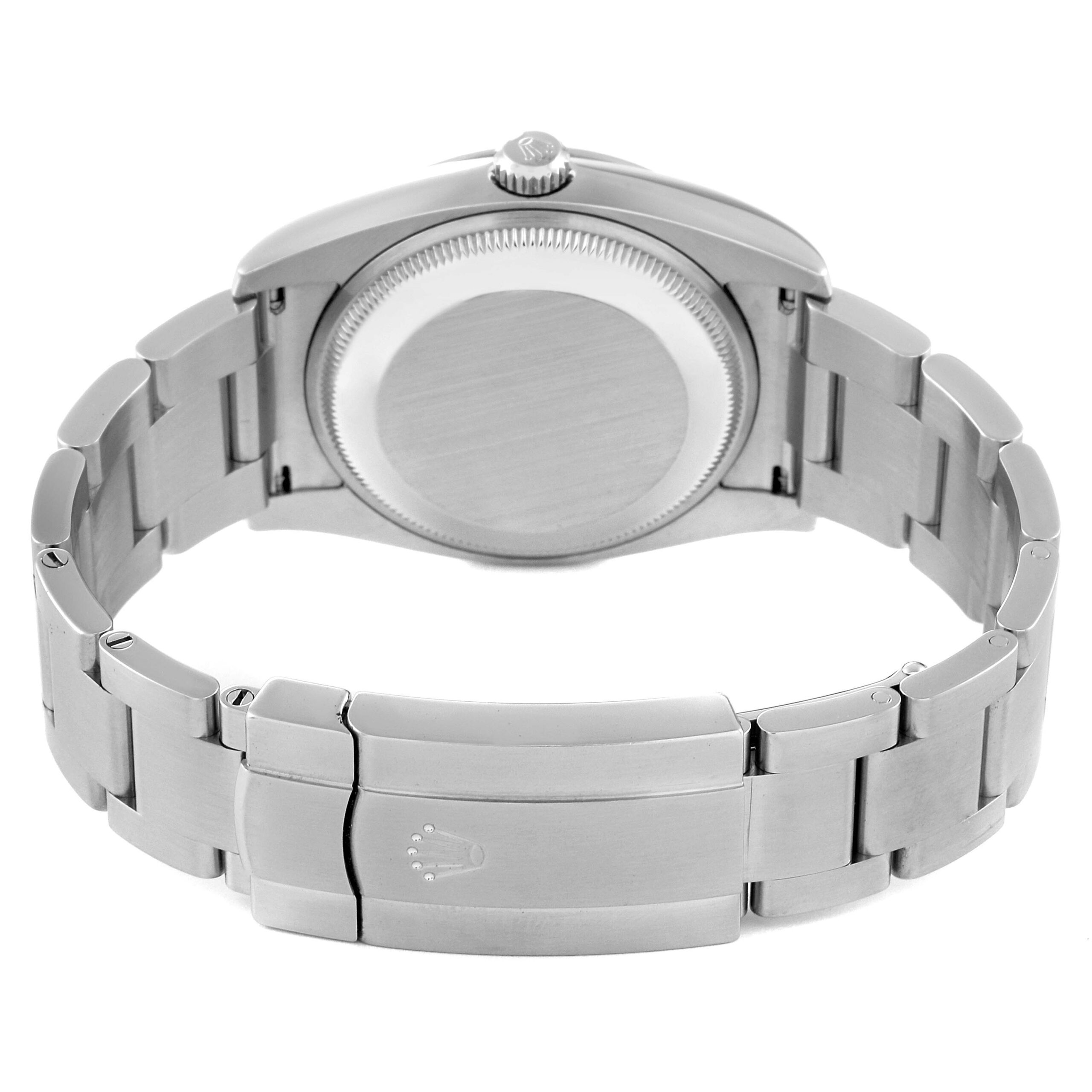 Rolex Oyster Perpetual 34mm Olive Green Dial Steel Mens Watch 114200