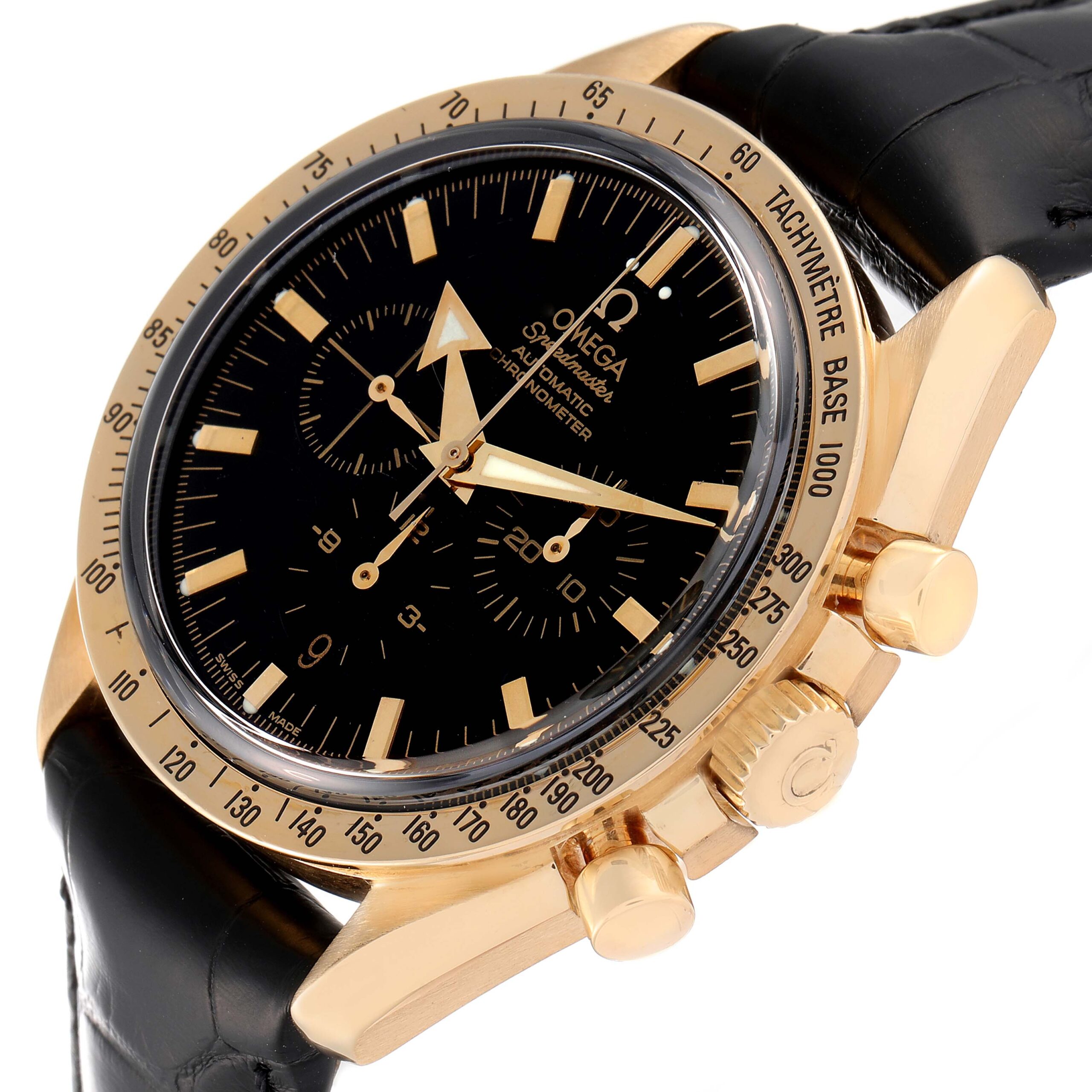 Omega Speedmaster Broad Arrow Yellow Gold Mens Watch 3651.50.31