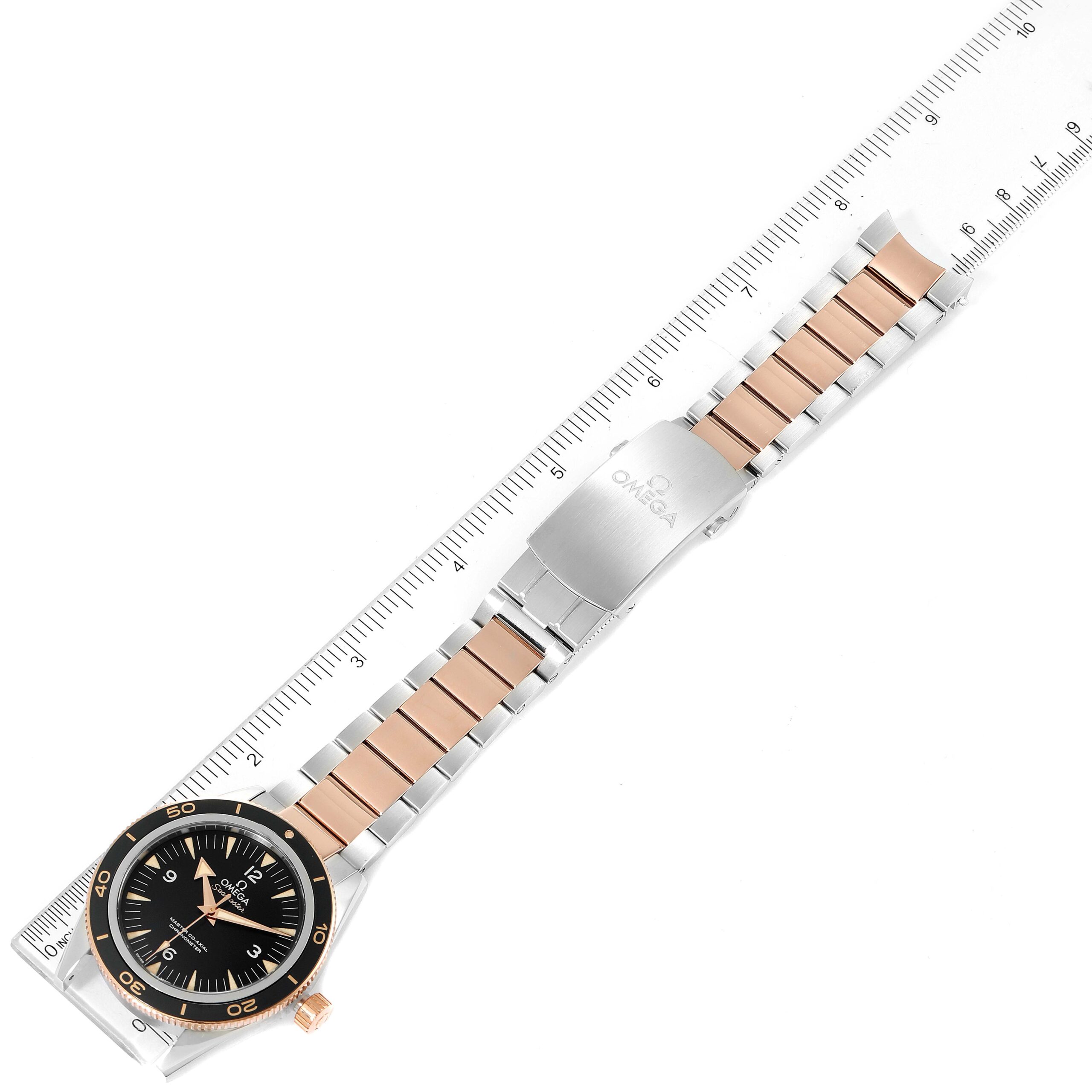 Omega Seamaster 300 Co-Axial Steel Rose Gold Mens Watch 233.20.41.21.01.001