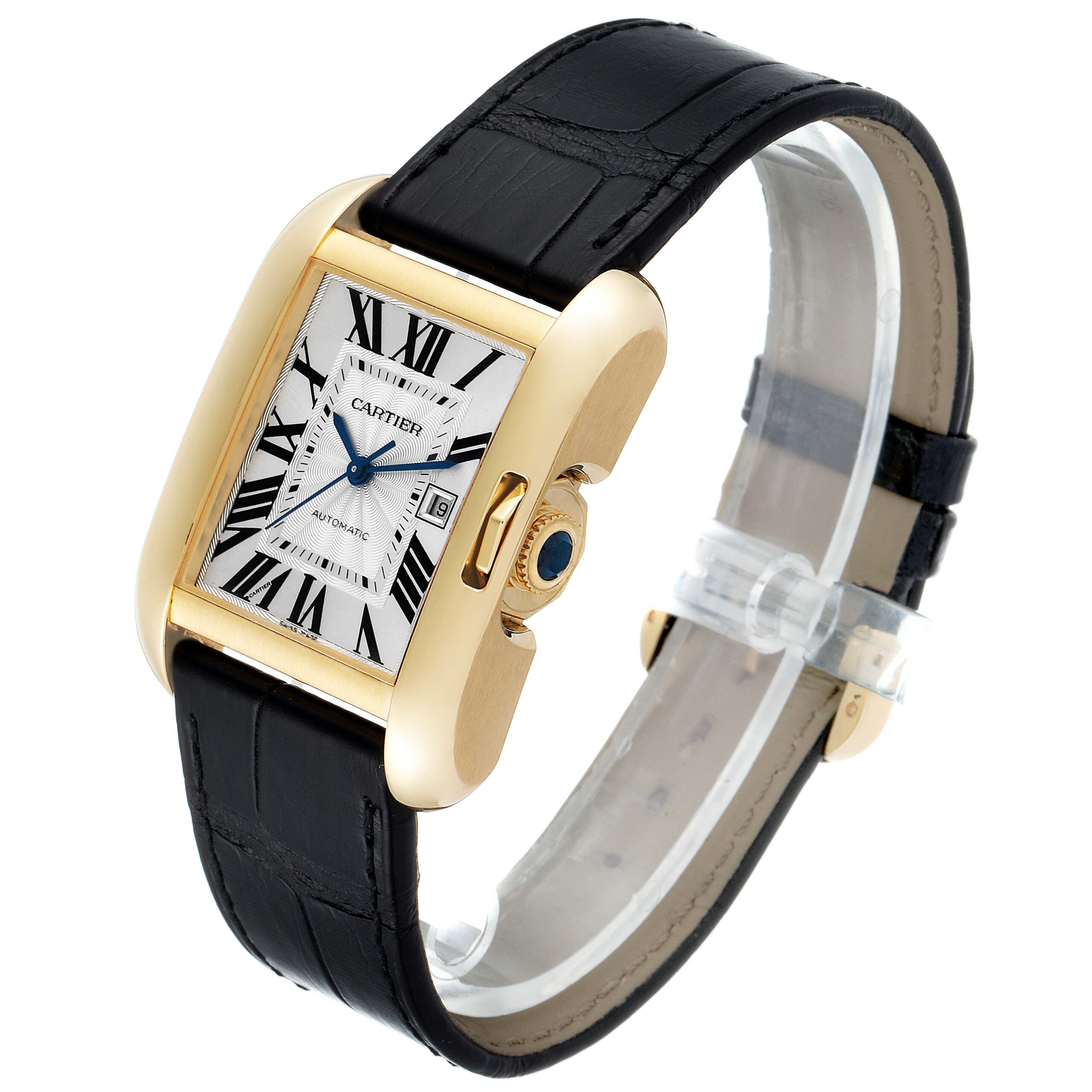 Cartier Tank Anglaise Yellow Gold Large Mens Watch W5310030 Box Papers