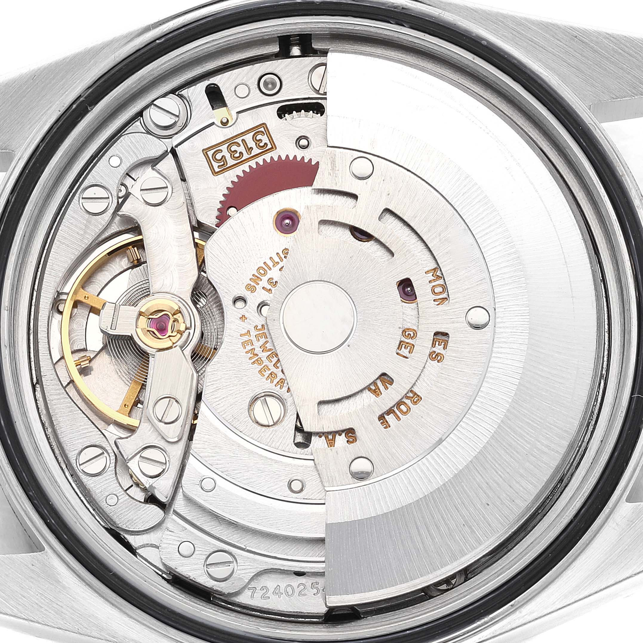 Rolex Datejust Black Dial Oyster Bracelet Steel Mens Watch 16200