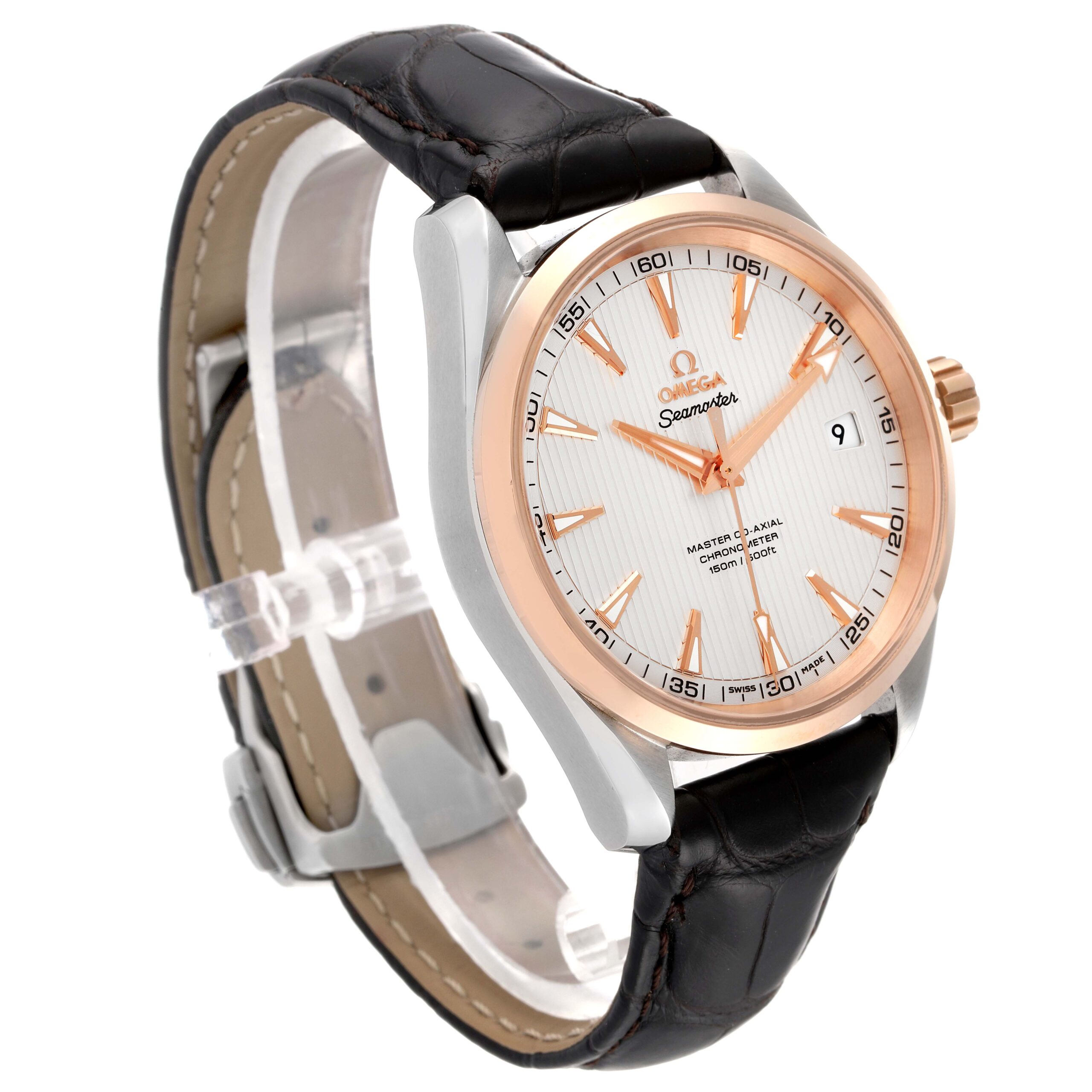 Omega Seamaster Aqua Terra Steel Rose Gold Mens Watch 231.23.42.21.02.001 Box Card