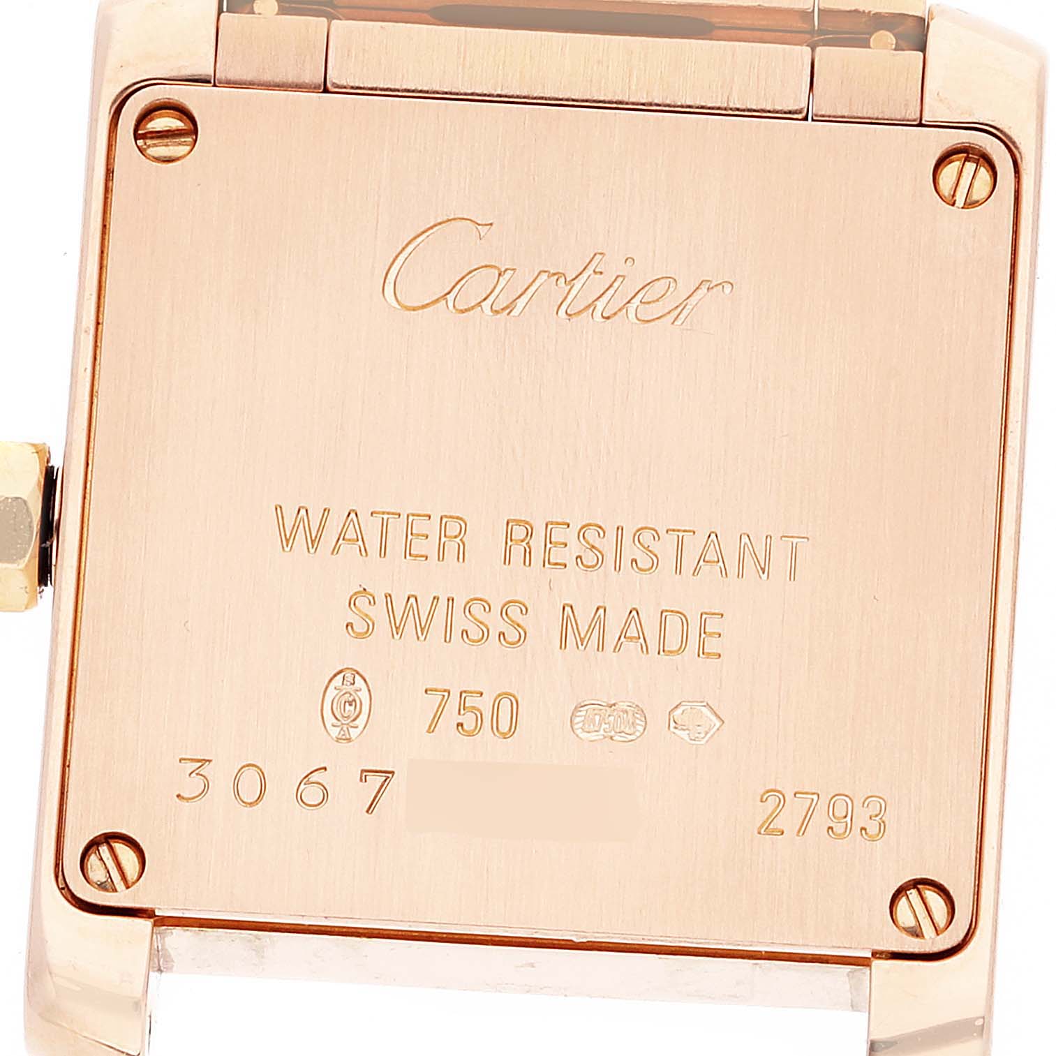 Cartier Tank Francaise Small Rose Gold Diamond Ladies Watch WE10456H Box Papers