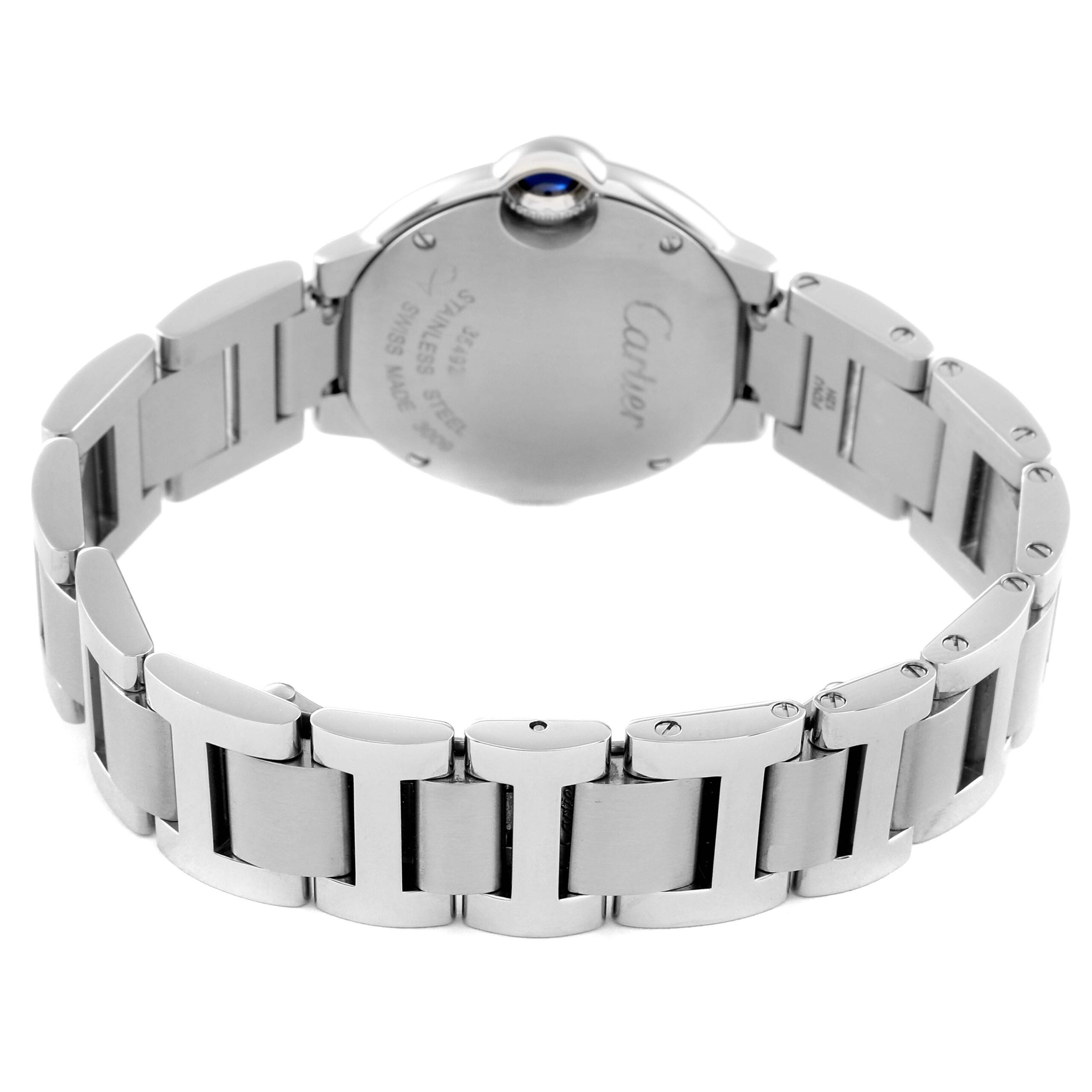 Cartier Ballon Bleu Silver Dial Quartz Steel Ladies Watch W69010Z4