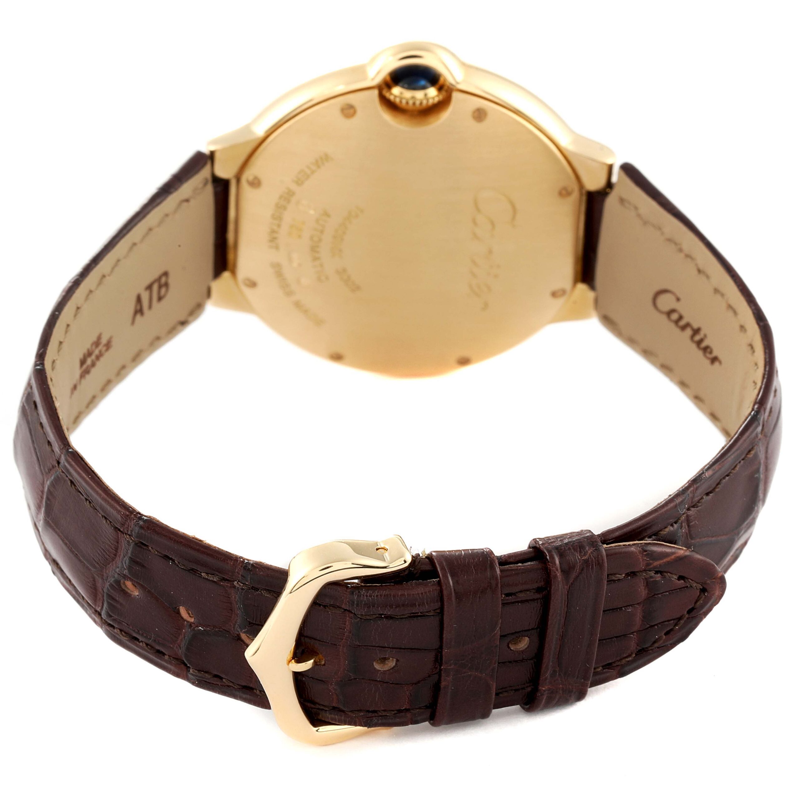 Cartier Ballon Bleu 36 Yellow Gold Automatic Mens Watch W6900356