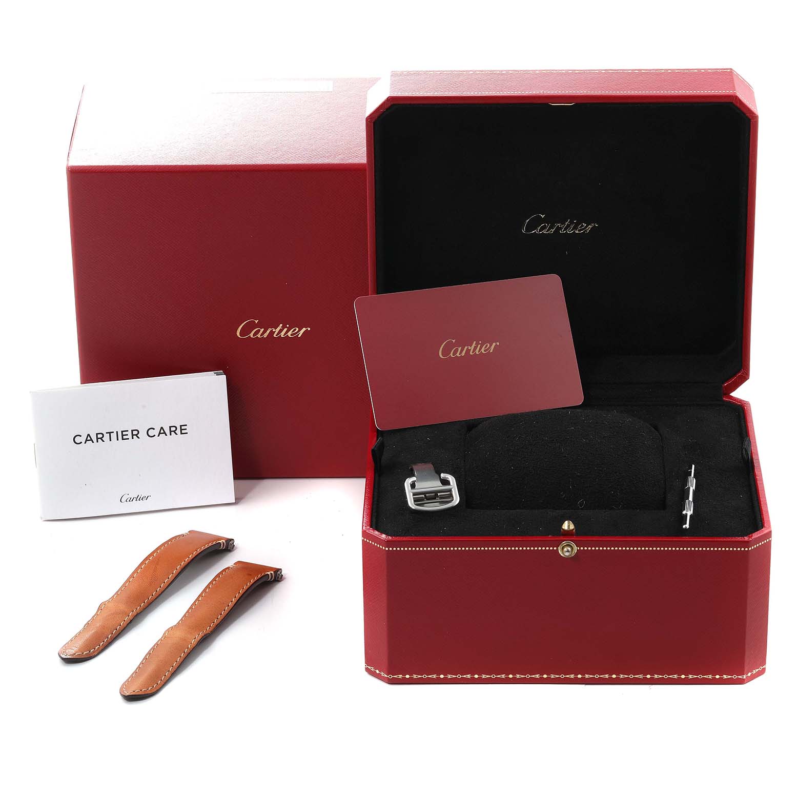 Cartier Santos De Cartier Medium Steel Mens Watch WSSA0010 Box Card
