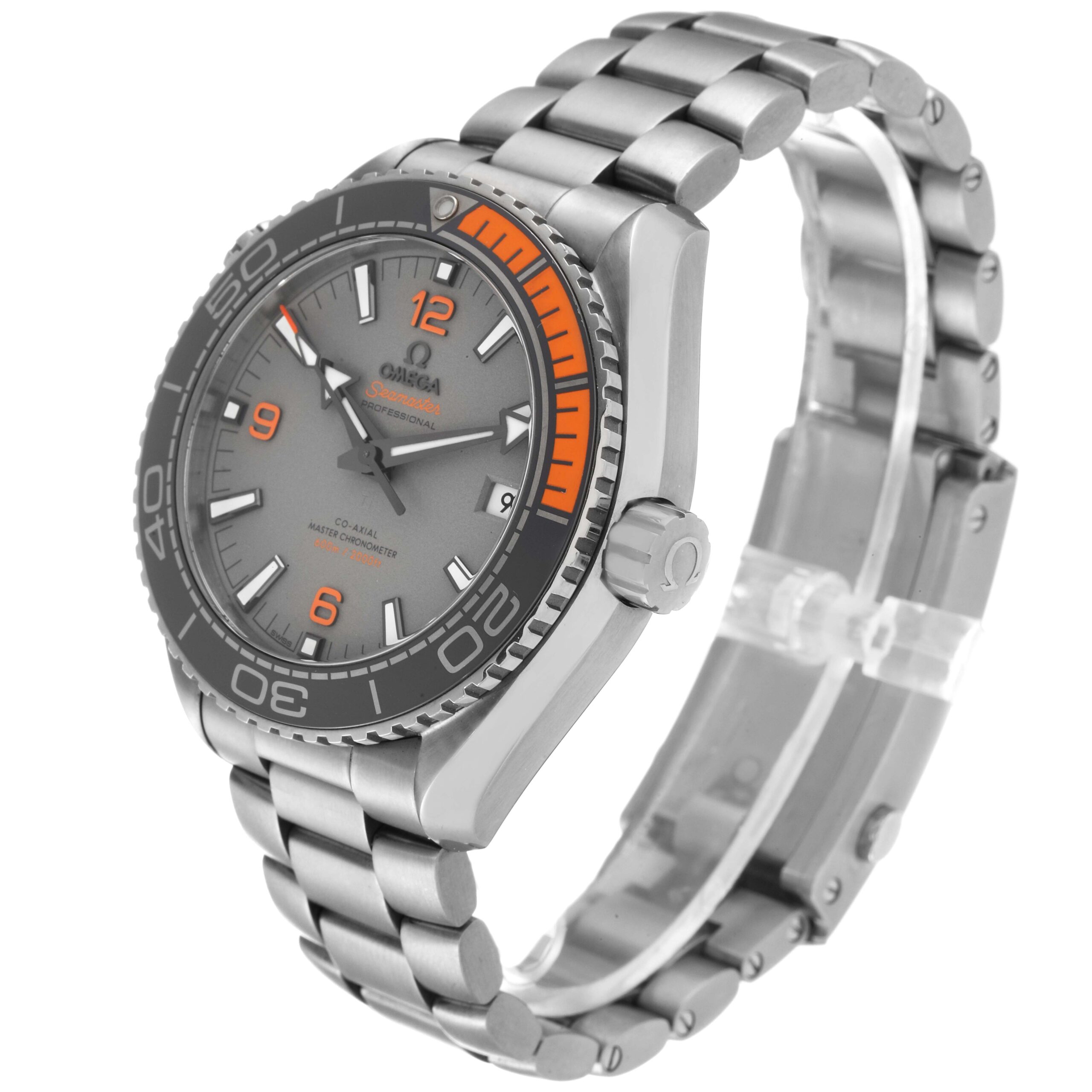 Omega Planet Ocean Co-Axial Titanium Mens Watch 215.90.44.21.99.001 Box Card