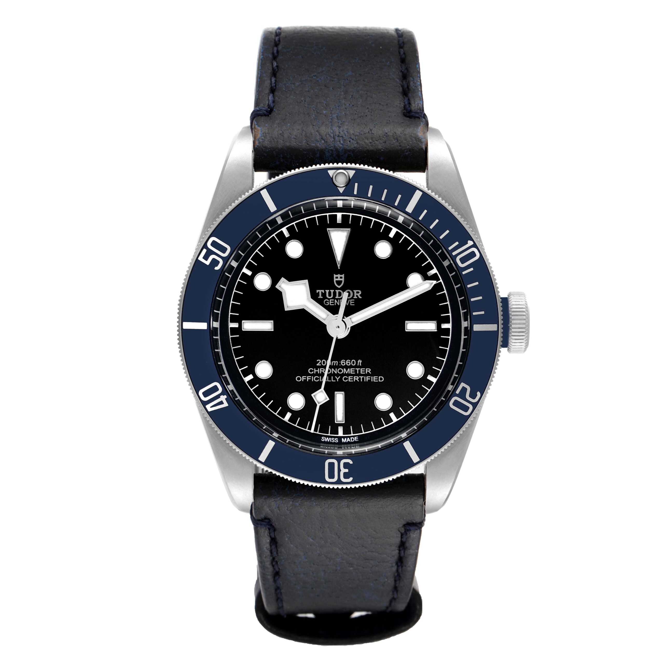Tudor Black Bay Blue Bezel Steel Mens Watch 79230