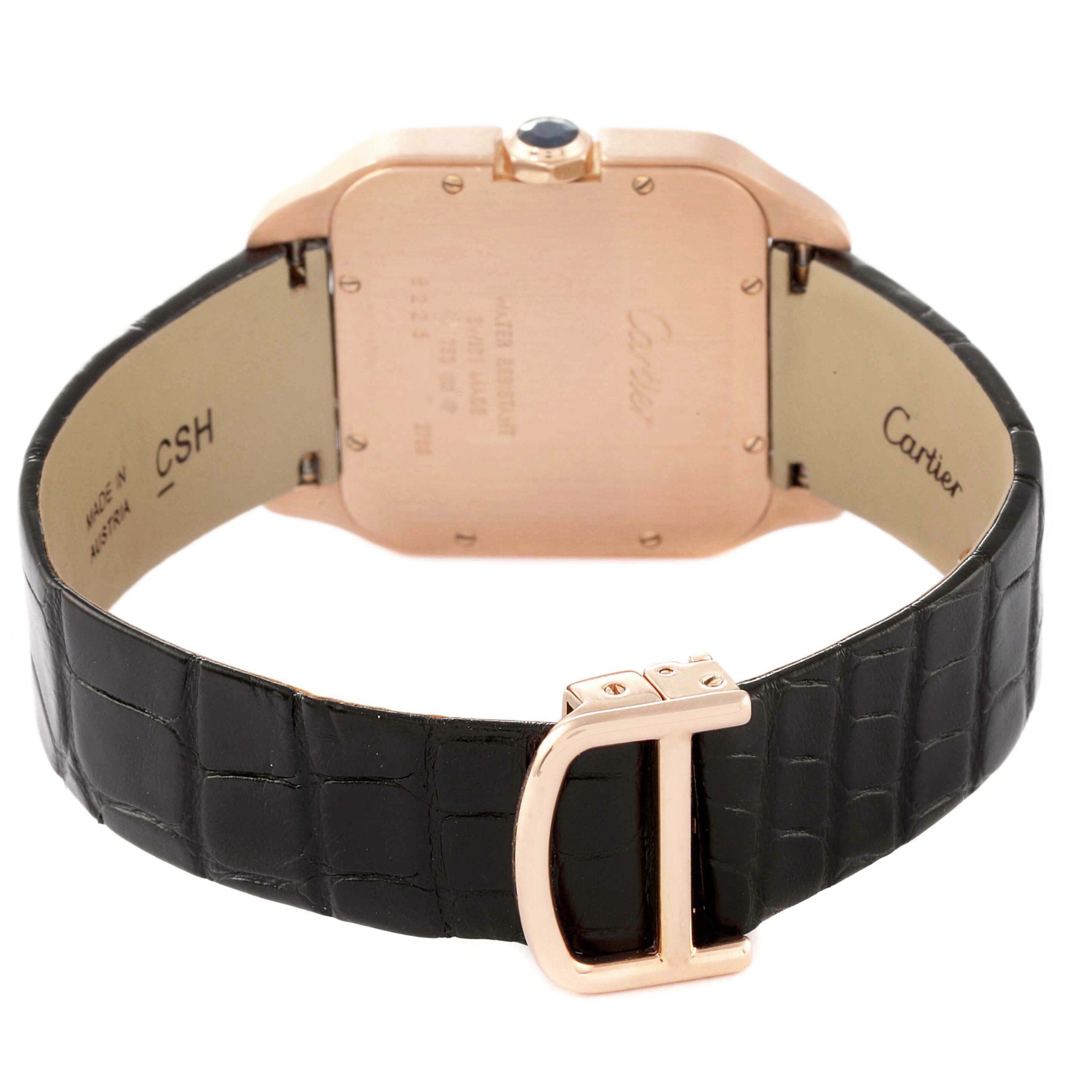 Cartier Santos Dumont Small 18k Rose Gold Mens Watch W2009251