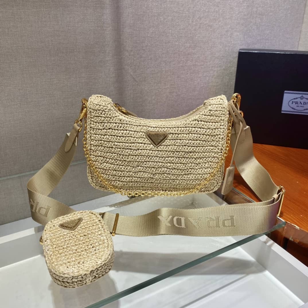 Prada Re-edition 2005 Raffia Replica Bag