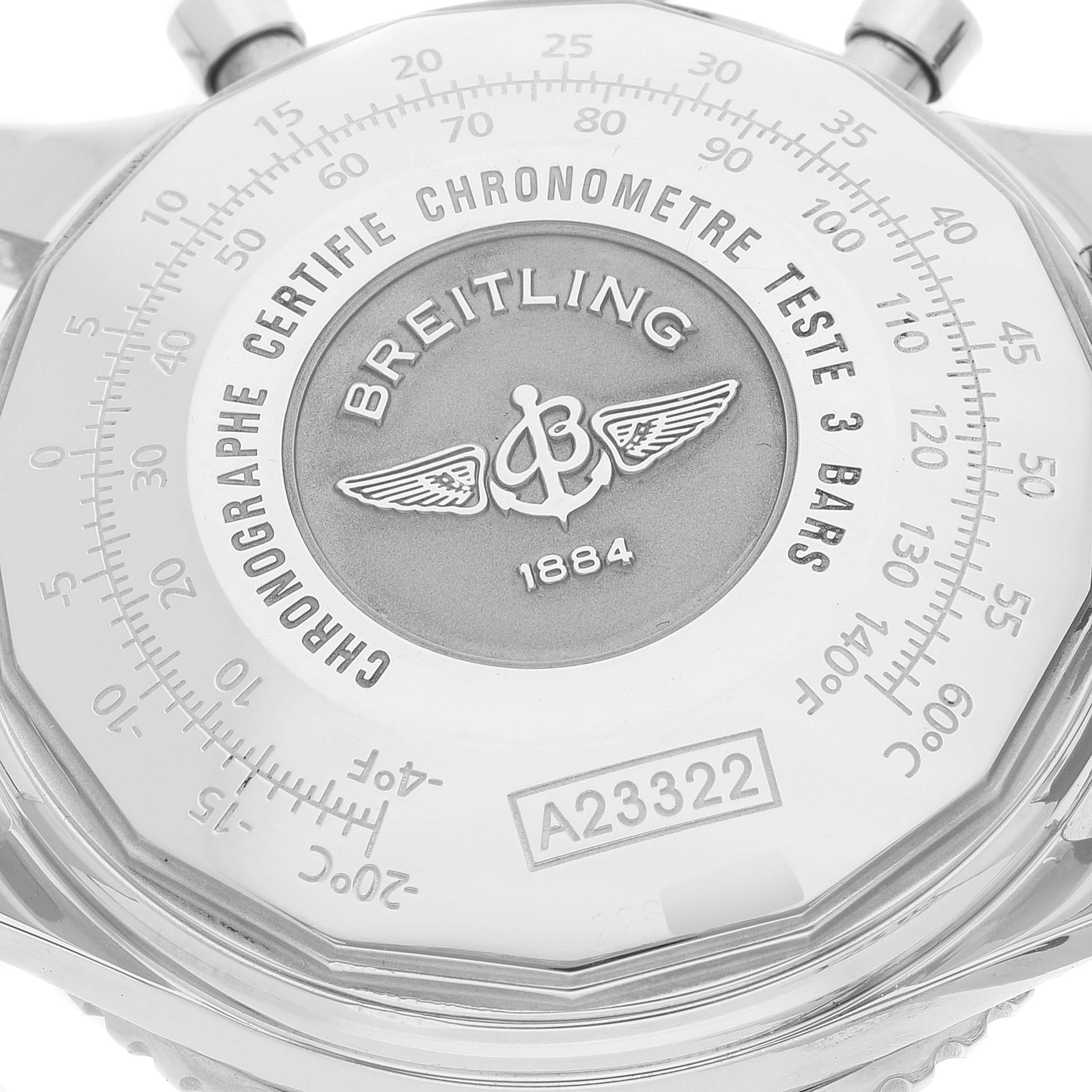 Breitling Navitimer Black Dial Chronograph Steel Mens Watch A23322 Box Papers