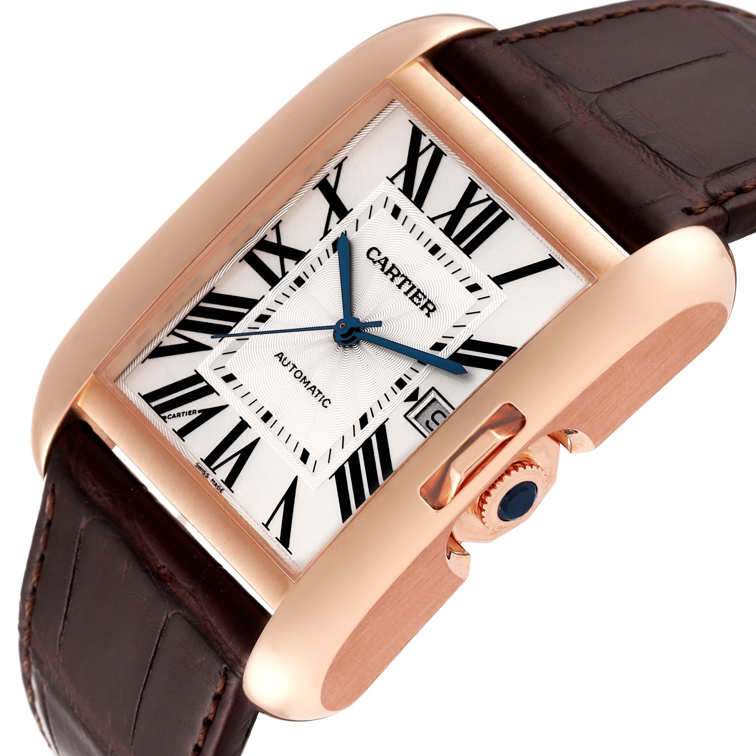 Cartier Tank Anglaise XL 18K Rose Gold Mens Watch W5310004