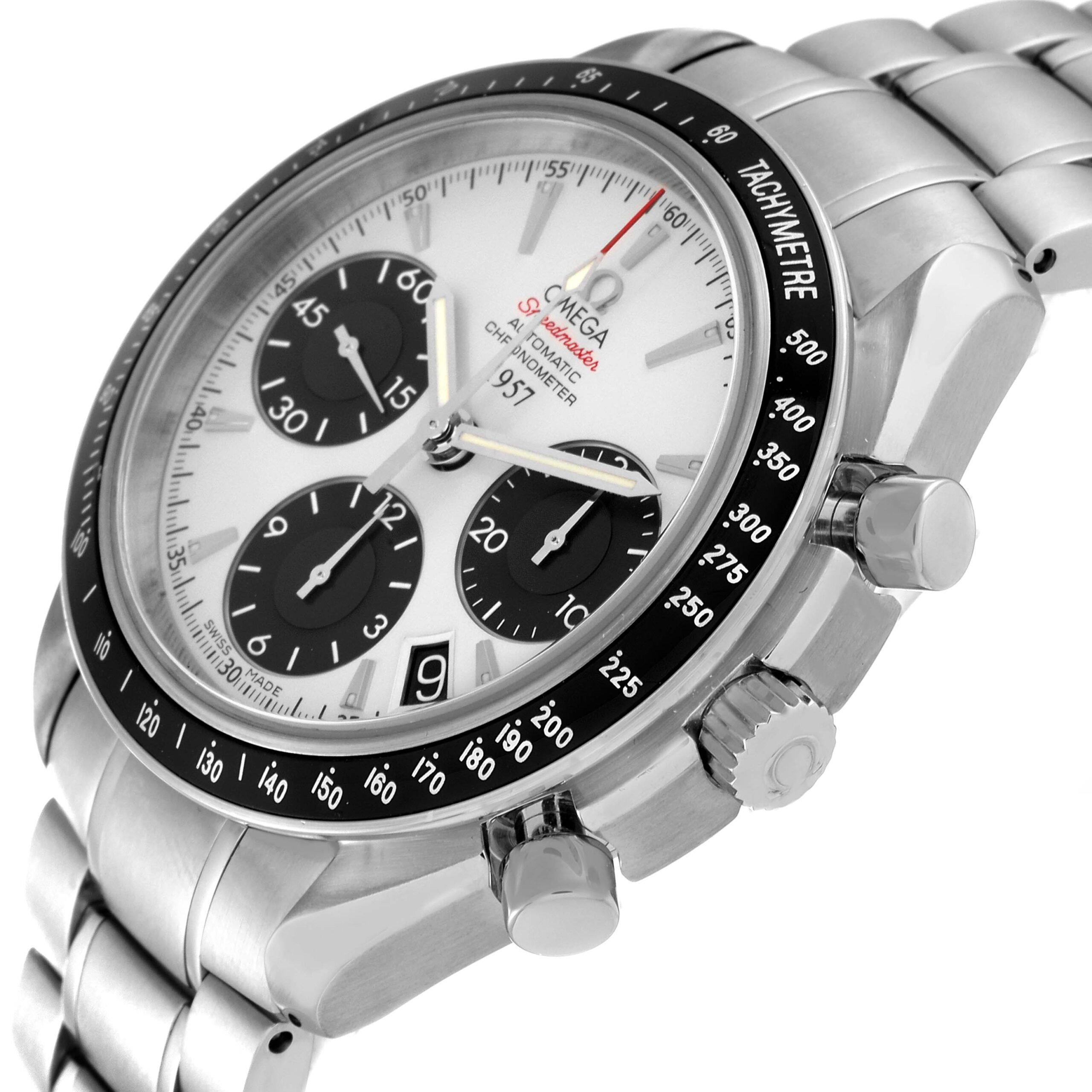 Omega Speedmaster LE Panda Dial Steel Mens Watch 323.30.40.40.02.001 Box Card