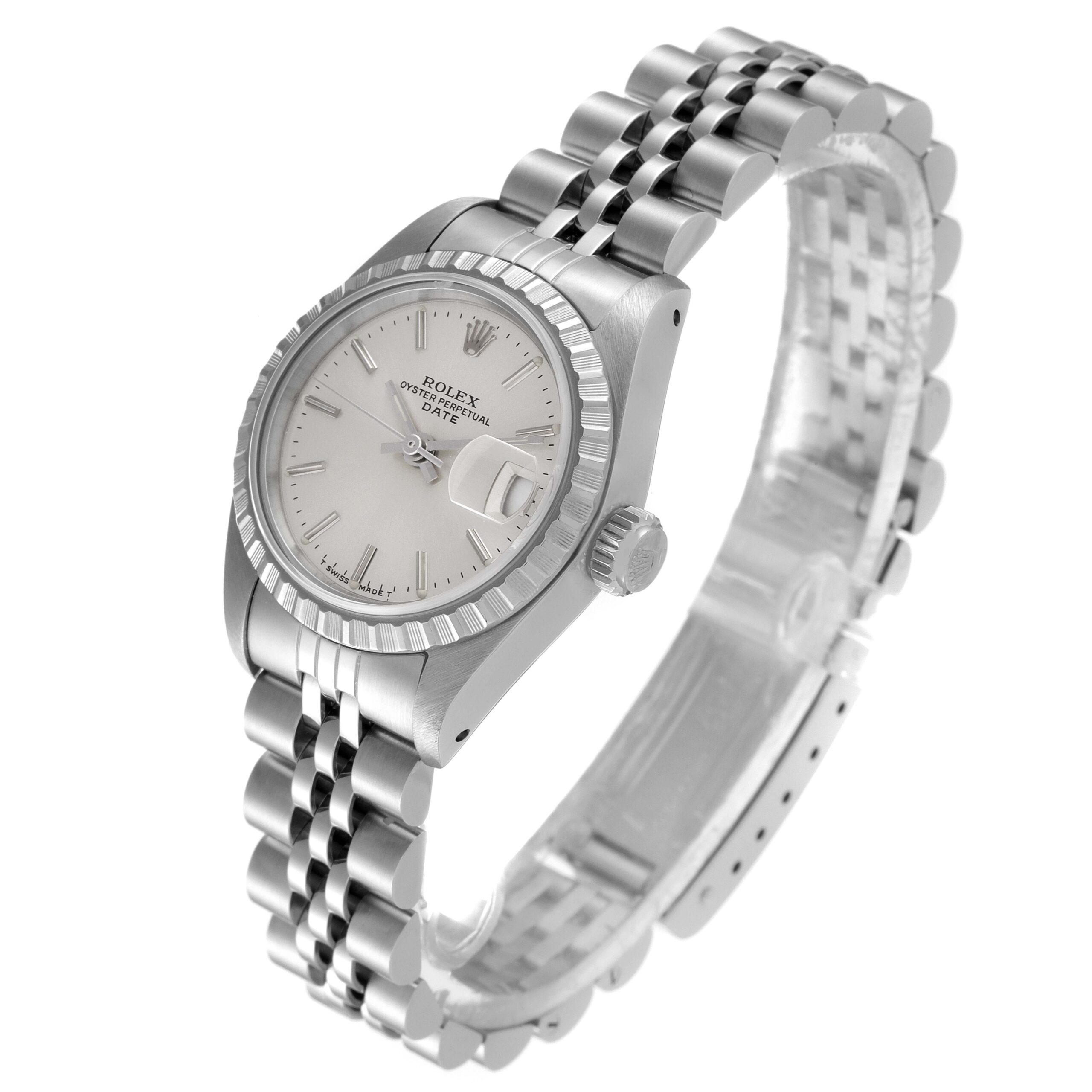 Rolex Date Silver Dial Jubilee Bracelet Steel Ladies Watch 69240