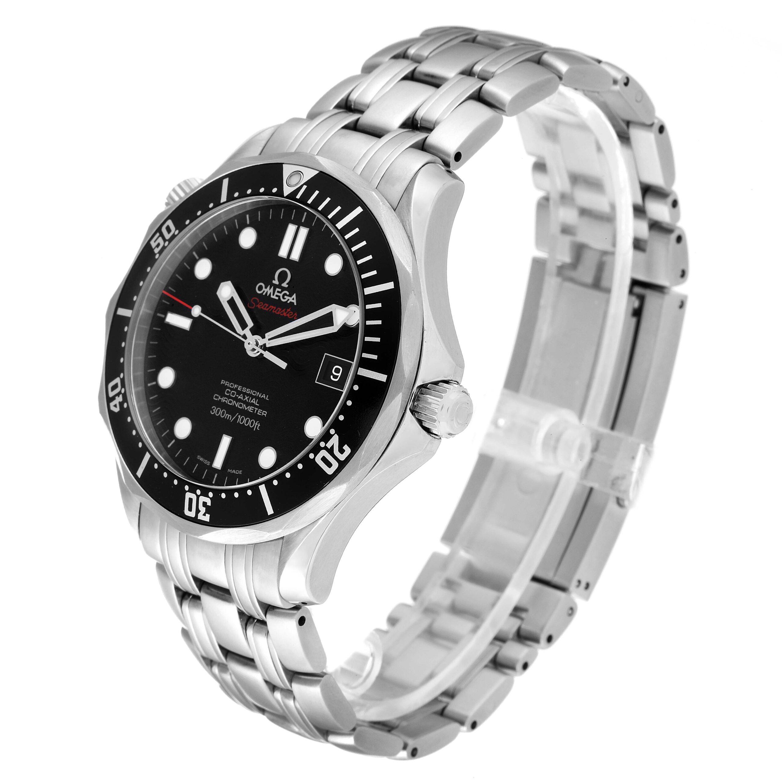 Omega Seamaster Black Dial Steel Mens Watch 212.30.41.20.01.002 Card