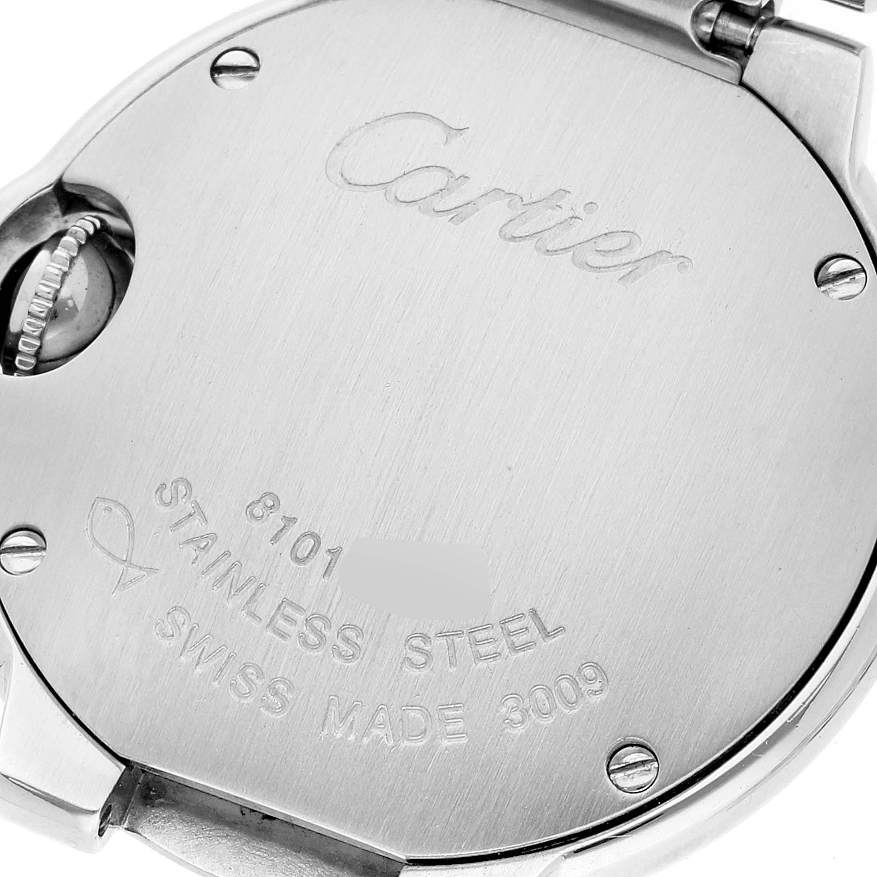 Cartier Ballon Bleu Pink Dial 28mm Steel Ladies Watch W6920038