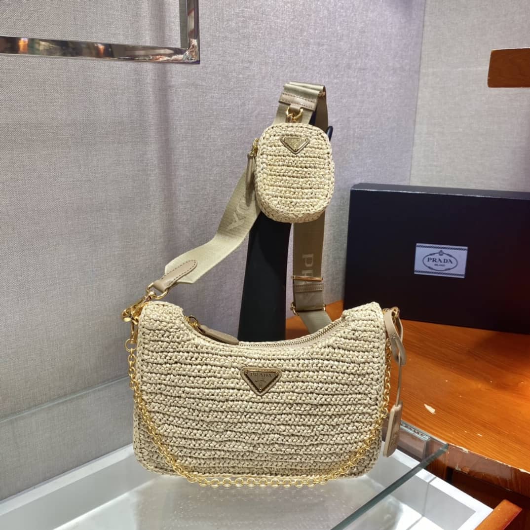 Prada Re-edition 2005 Raffia Replica Bag