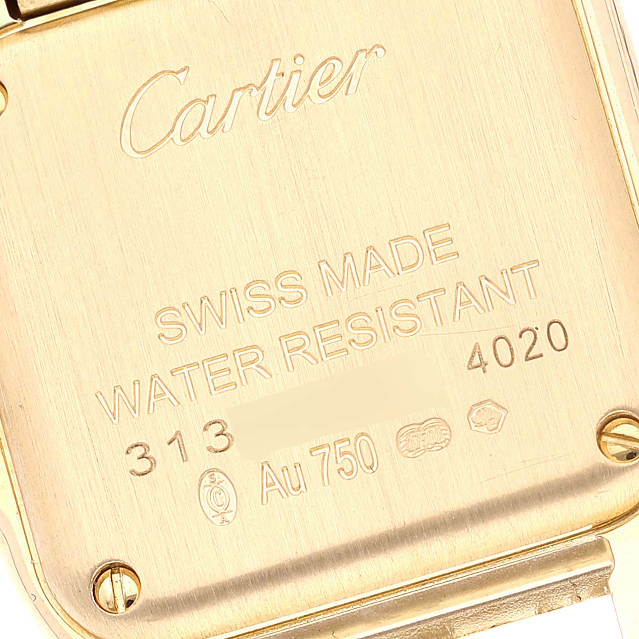 Cartier Panthere Small Yellow Gold Silver Dial Ladies Watch WGPN0008 Box Papers