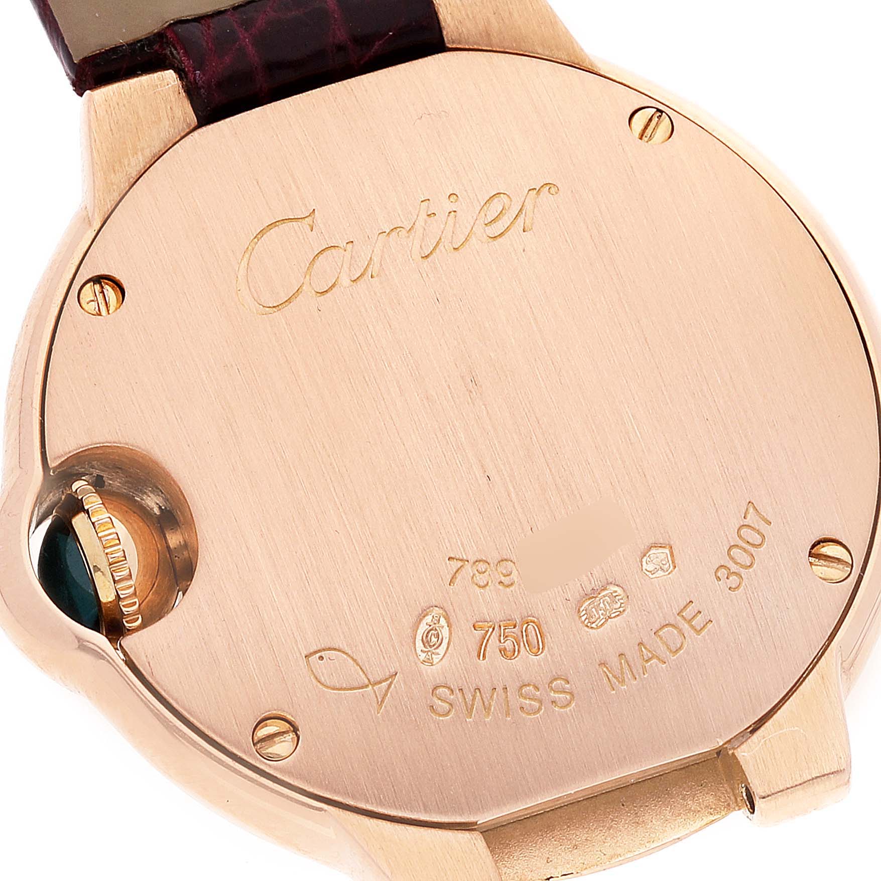 Cartier Ballon Bleu Silver Dial 18K Rose Gold Ladies Watch W6900256