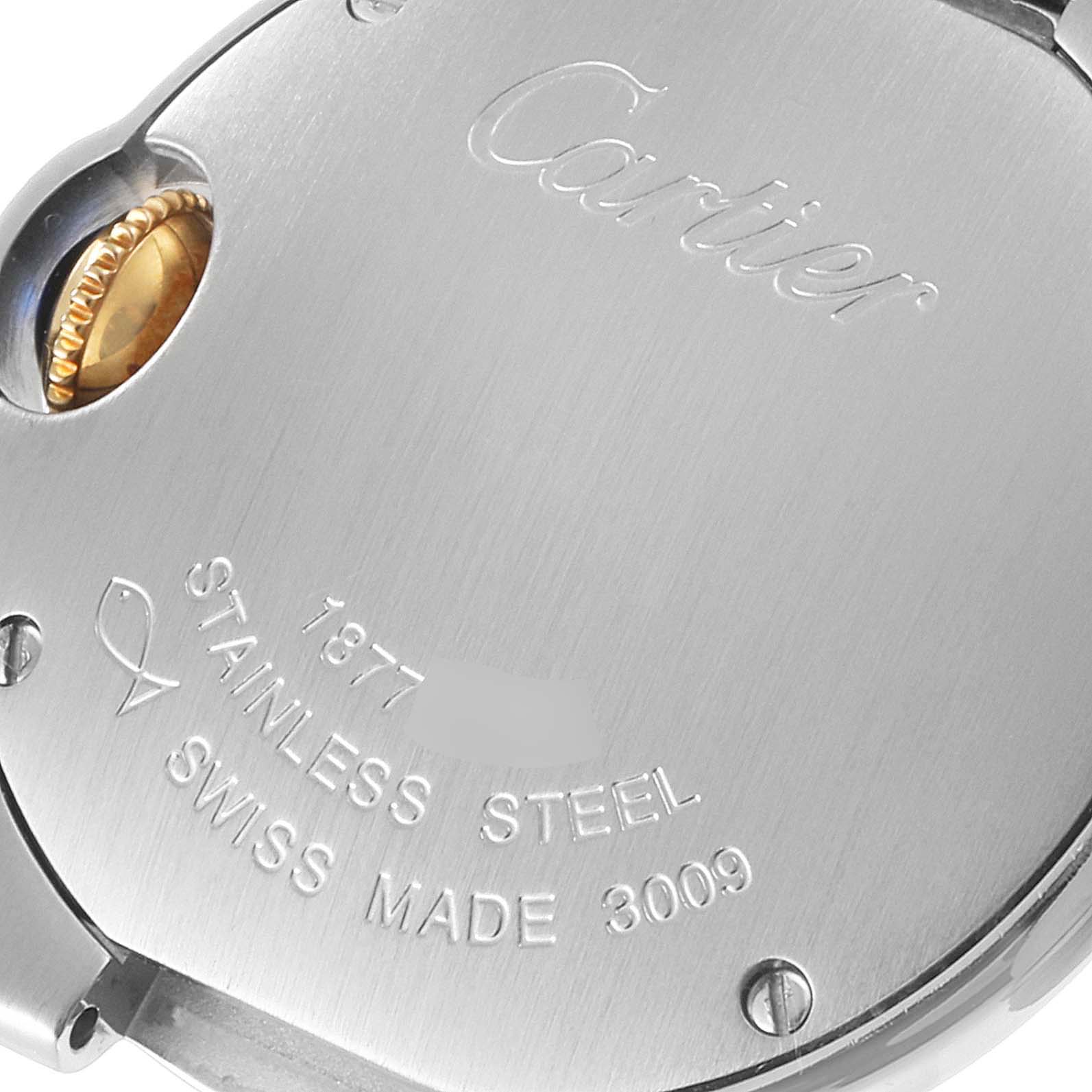 Cartier Ballon Bleu 28mm Steel Yellow Gold Ladies Watch W2BB0010