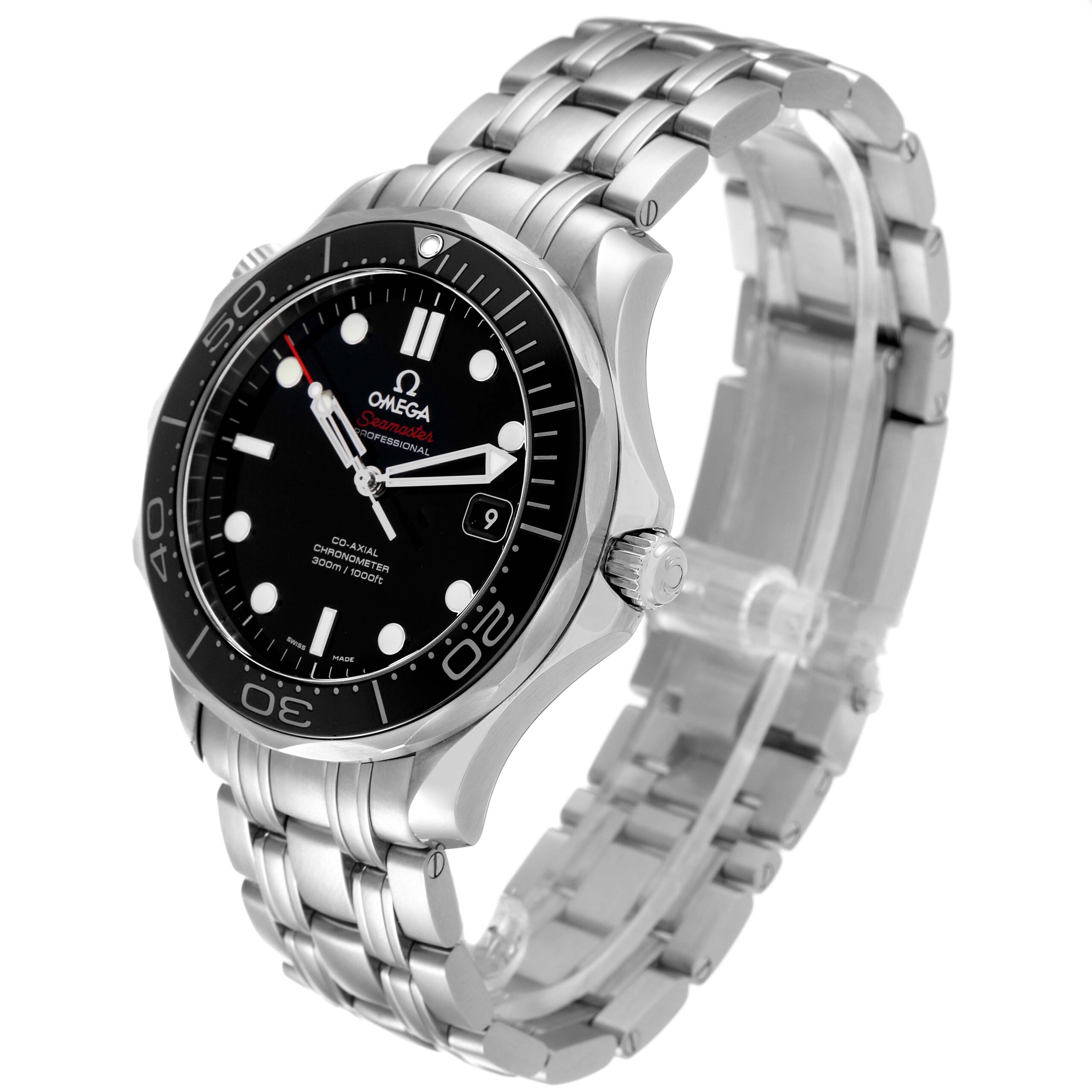 Omega Seamaster Diver 300M Black Dial Mens Watch 212.30.41.20.01.003 Box Card