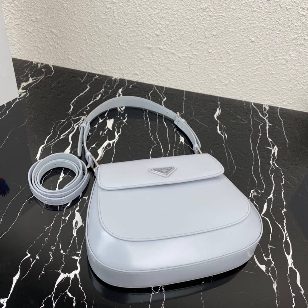 Prada Cleo Bag Dupe Brushed Leather Flap Shoulder Bag