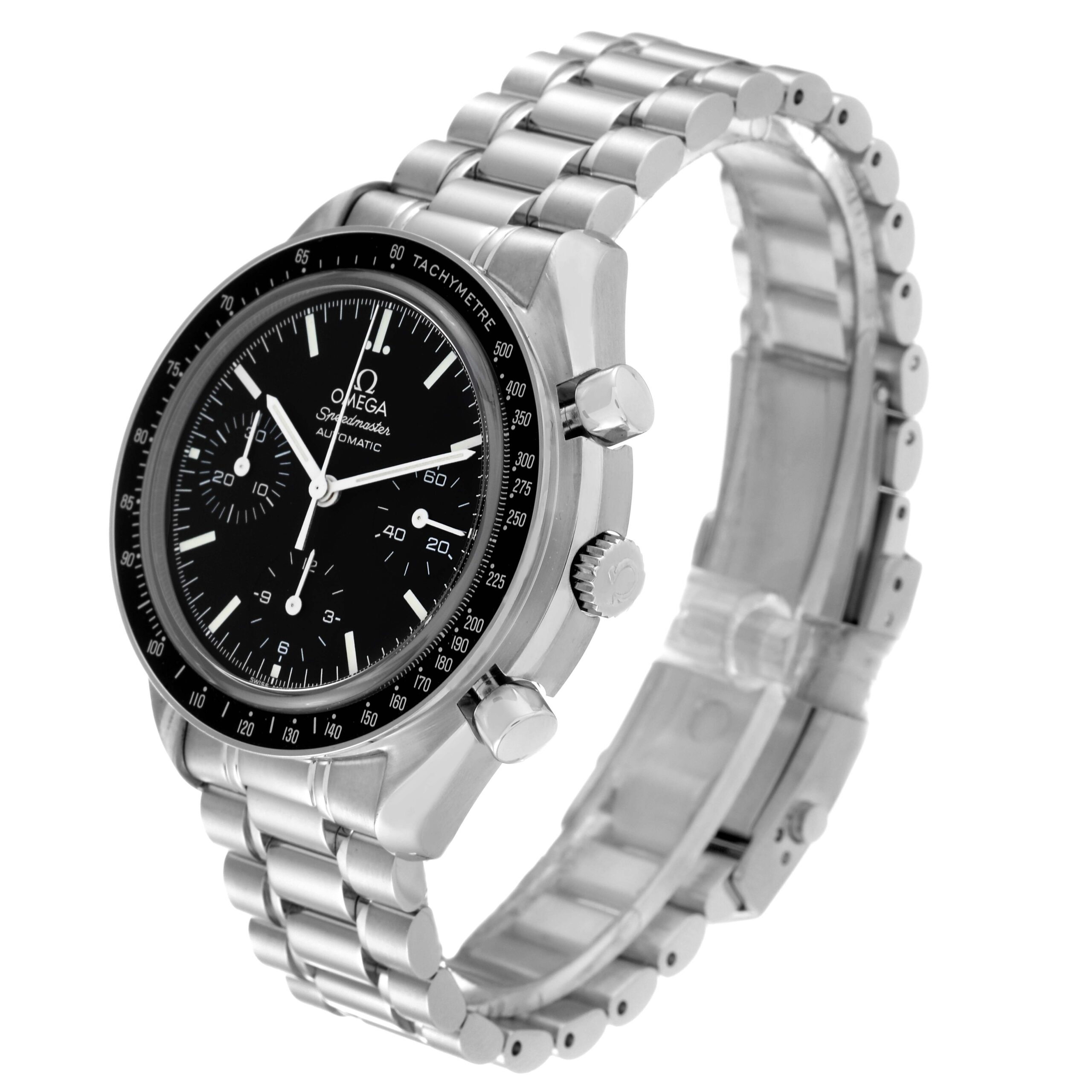 Omega Speedmaster Reduced Chronograph Steel Mens Watch 3539.50.00 Box Card