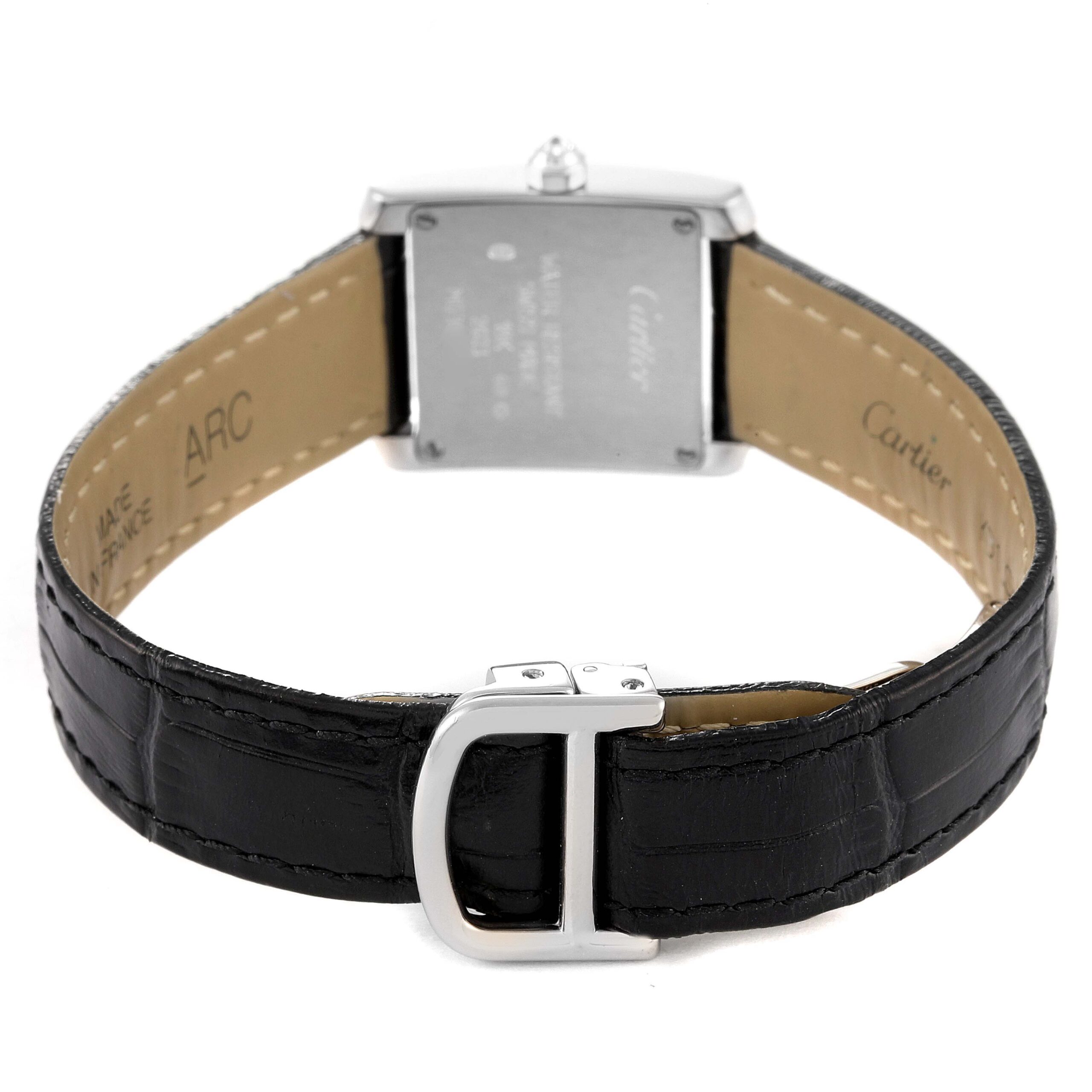 Cartier Tank Francaise White Gold Diamond Ladies Watch WE100251