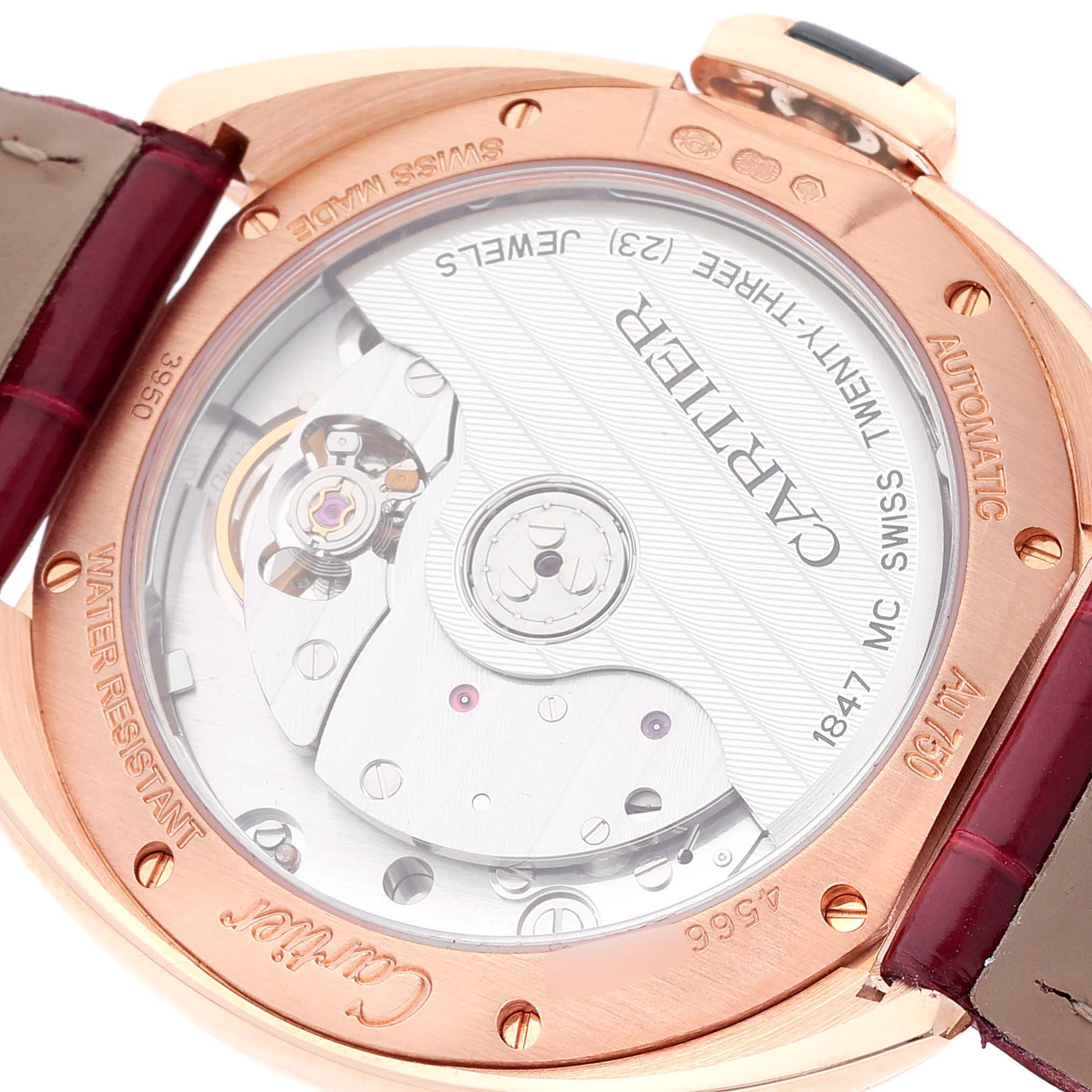 Cartier Cle 18K Rose Gold Diamond Automatic Ladies Watch WJCL0013