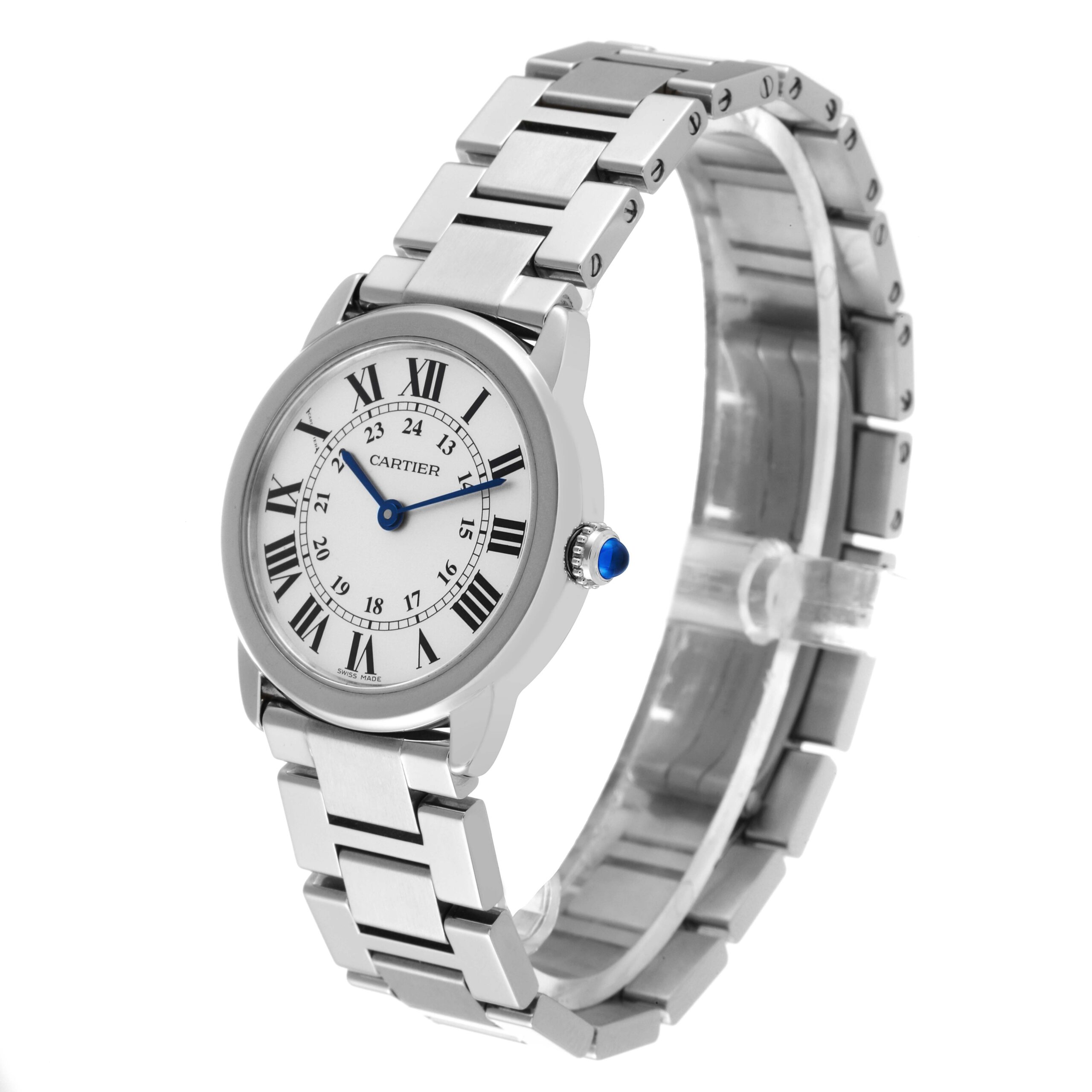 Cartier Ronde Solo Small Stainless Steel Quartz Ladies Watch W6701004 Box Papers