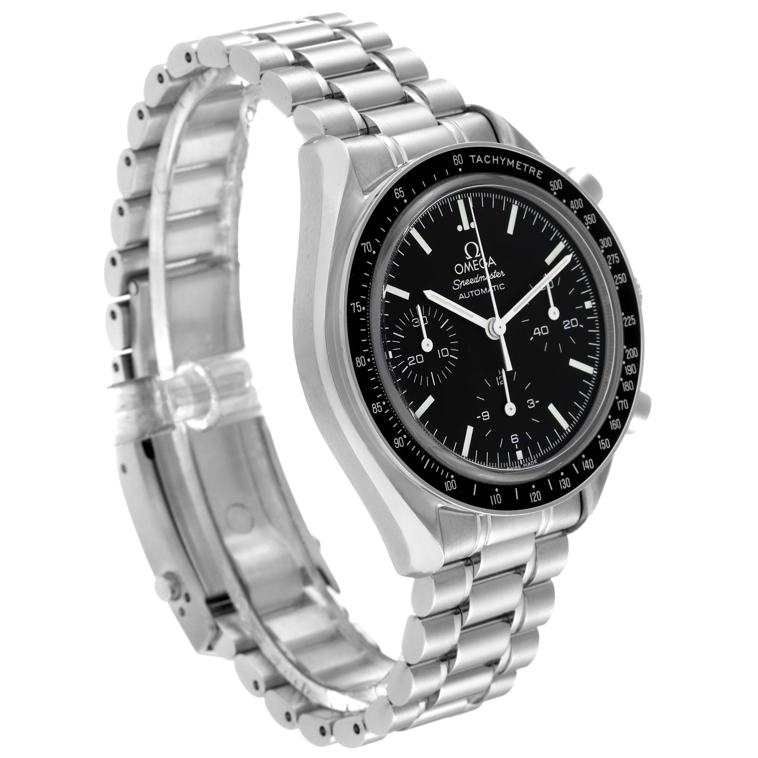 Omega Speedmaster Reduced Chronograph Steel Mens Watch 3539.50.00 Box Card