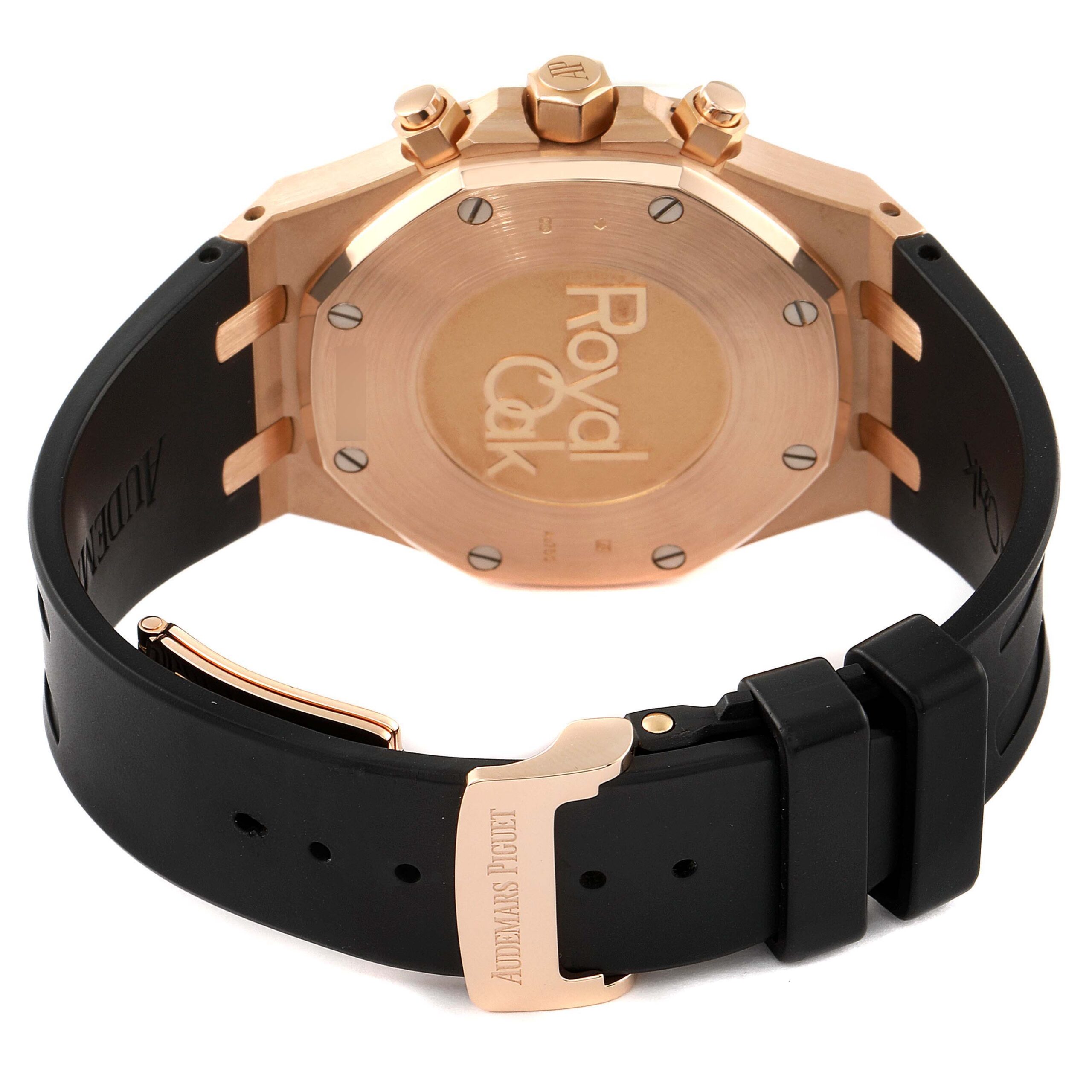 Audemars Piguet Royal Oak Rose Gold Chronograph Mens Watch 26331OR Box Card