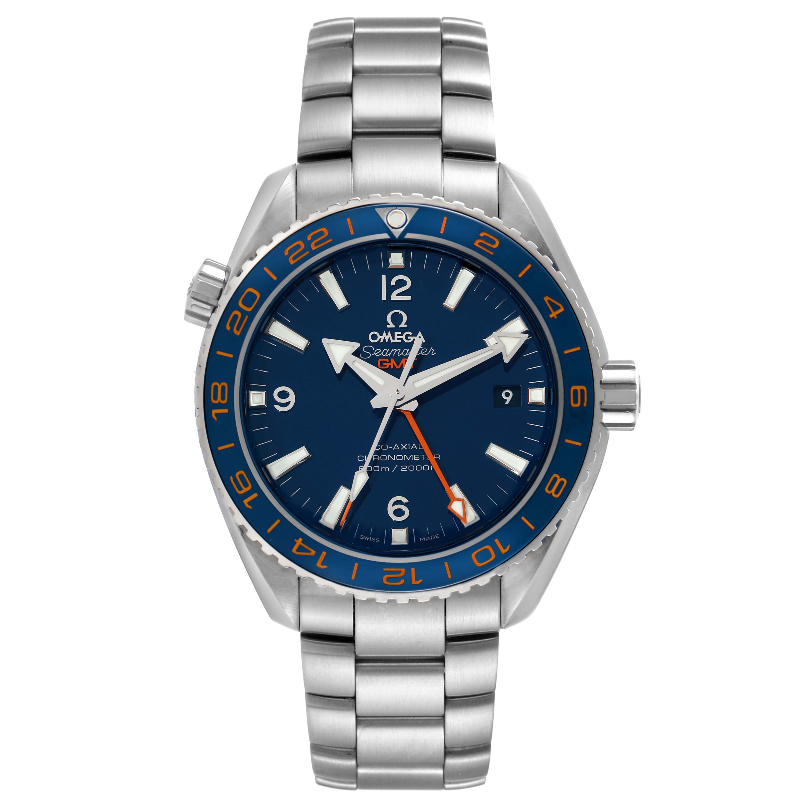 Omega Seamaster Planet Ocean GMT Mens Watch 232.30.44.22.03.001 Box Card