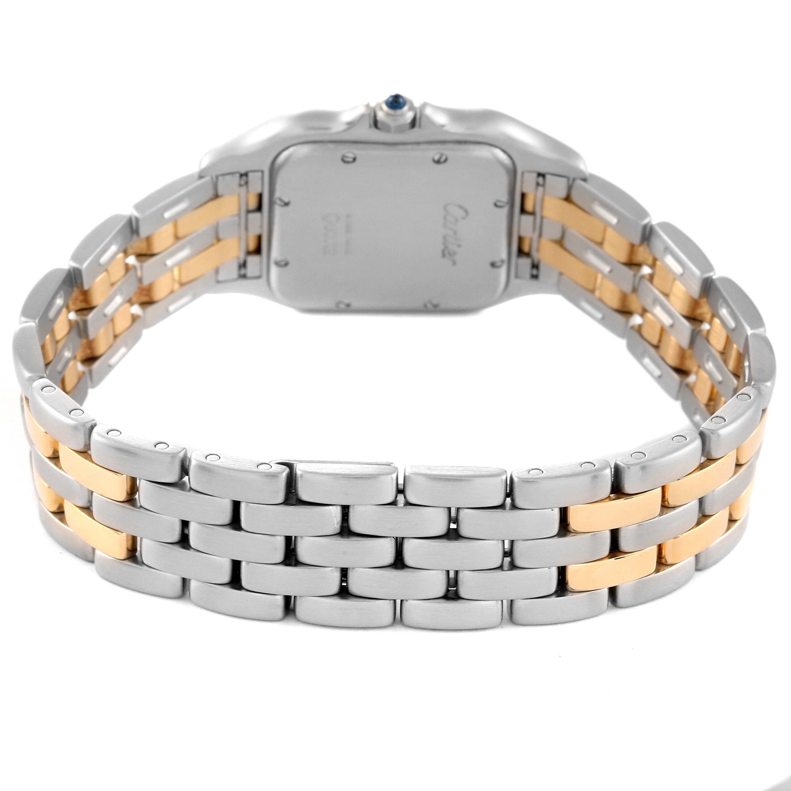 Cartier Panthere Large Steel 18K Yellow Gold Two Row Watch W25028B6