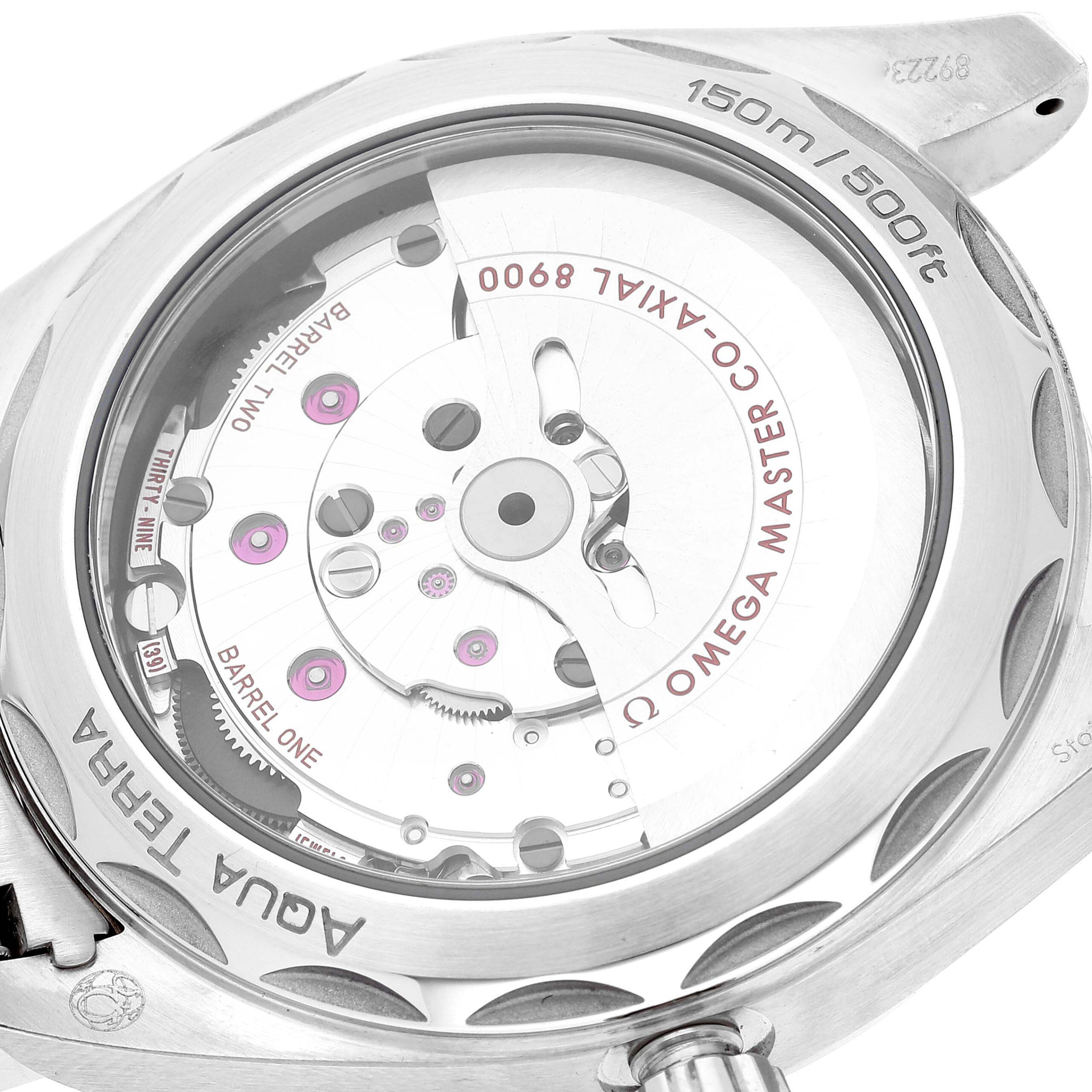 Omega Seamaster Aqua Terra Orange Hand Watch 220.10.41.21.02.001 Box Card