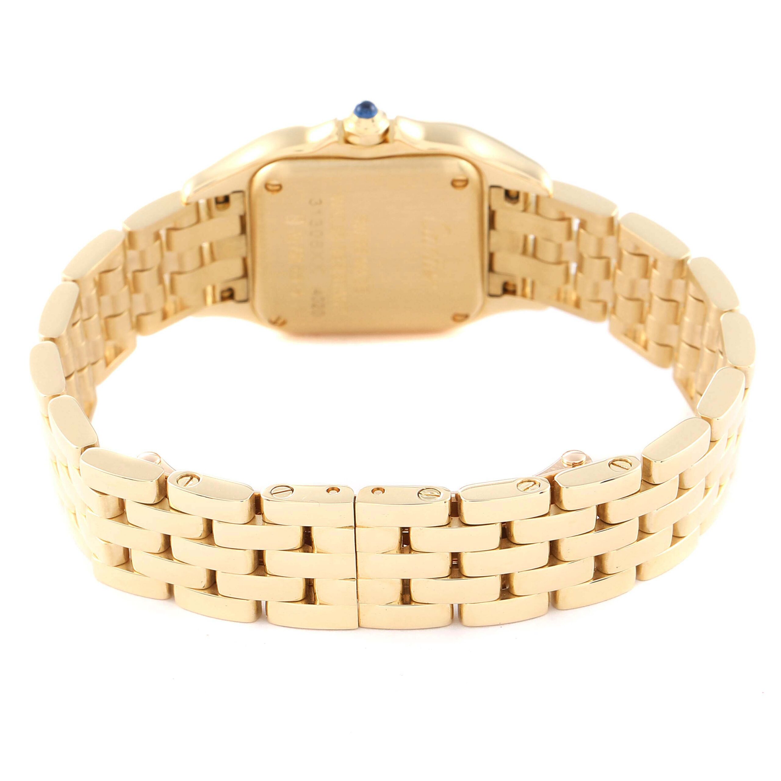 Cartier Panthere Small Yellow Gold Silver Dial Ladies Watch WGPN0008 Box Papers