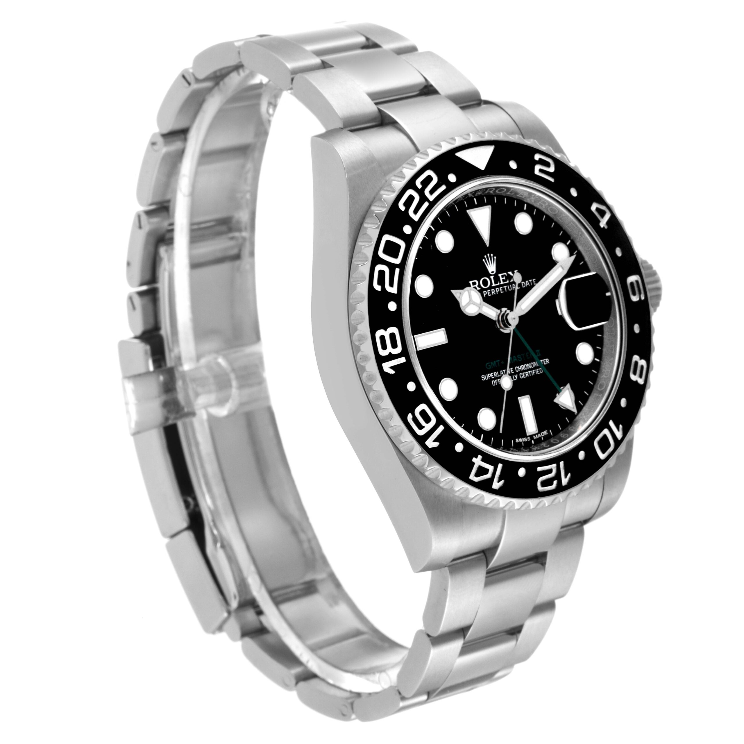 Rolex GMT Master II Black Dial Ceramic Bezel Steel Mens Watch 116710 Box Card