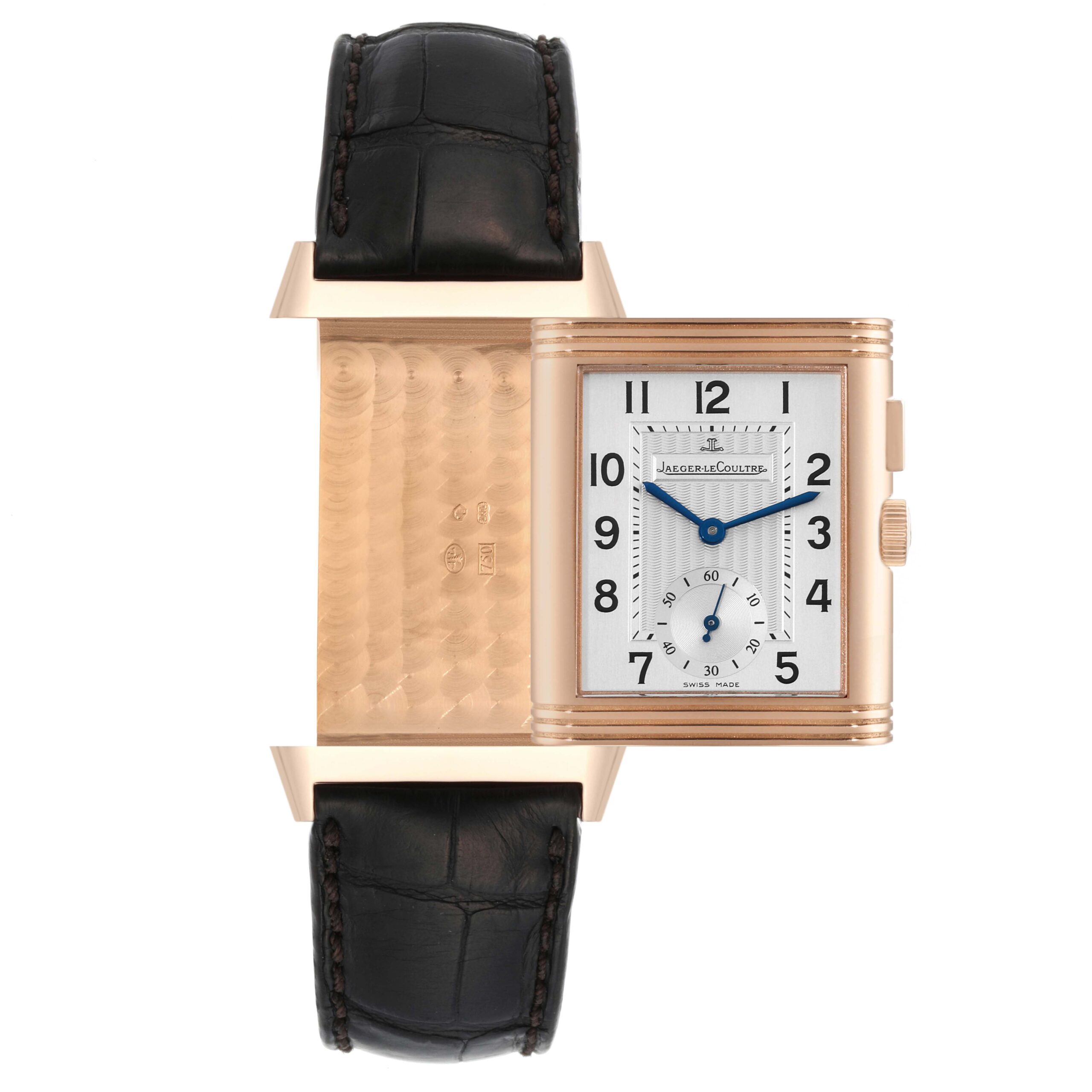 Jaeger LeCoultre Reverso Duoface Rose Gold Watch 272.2.54 Q2712410 Box Papers