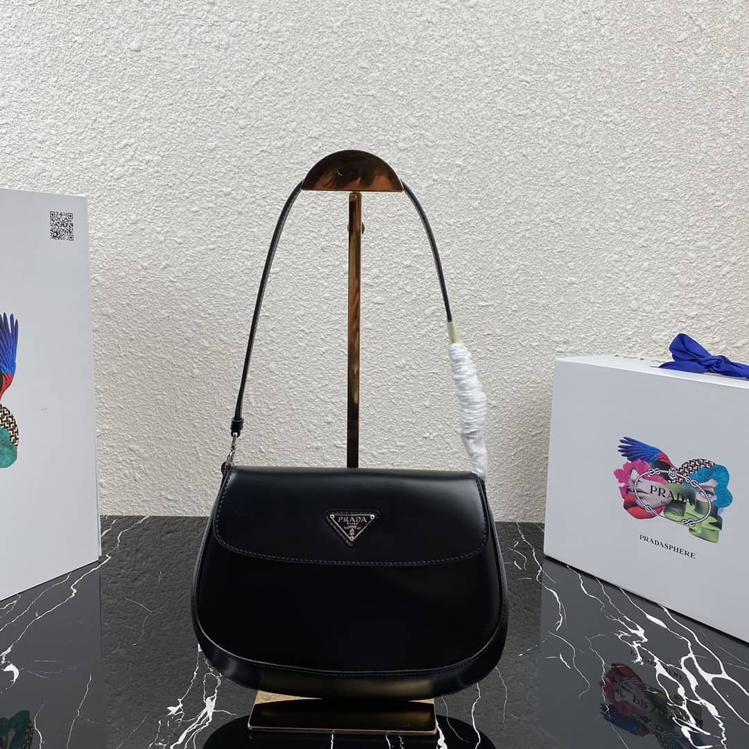 Prada Cleo Bag Dupe Brushed Leather Flap Replica Shoulder Bag