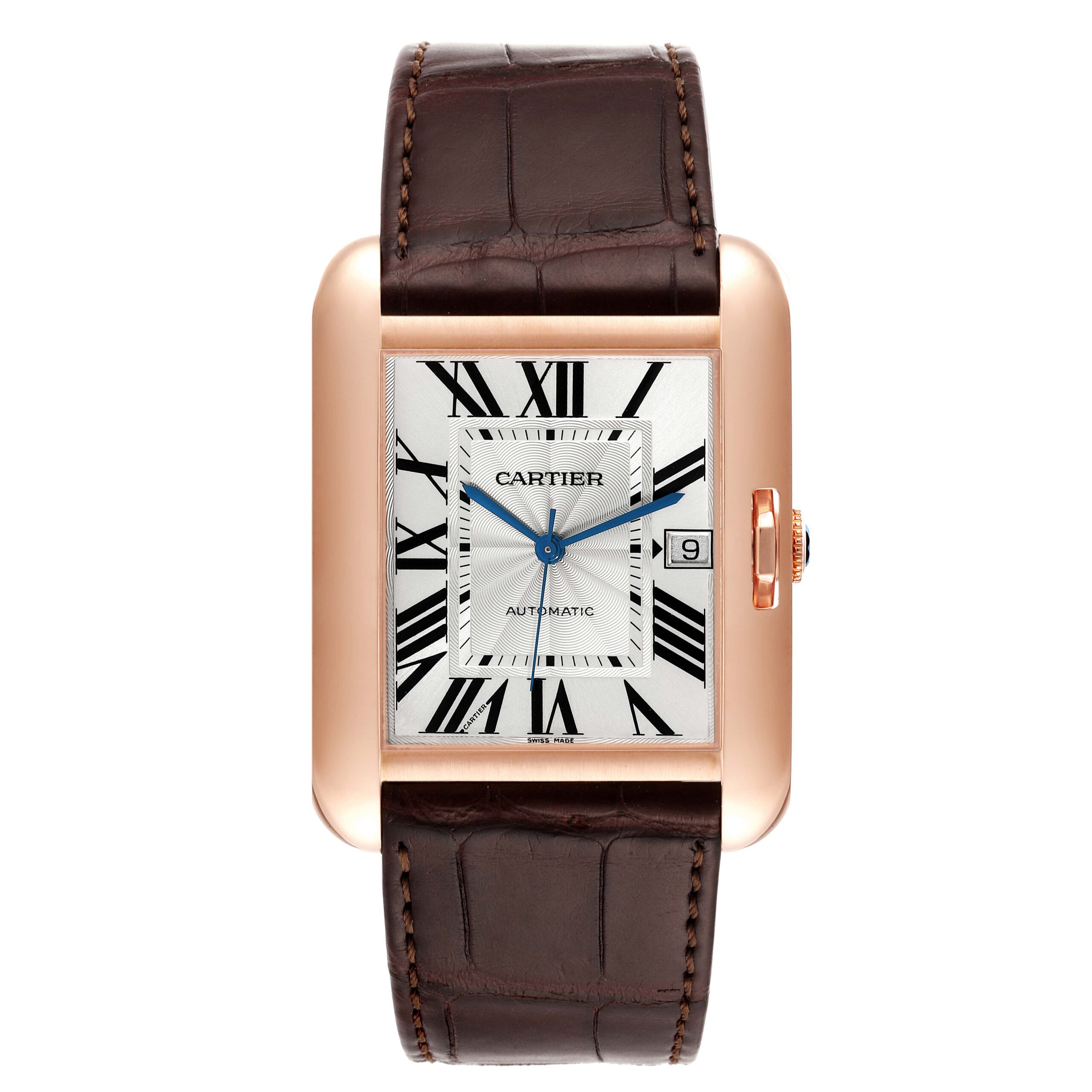 Cartier Tank Anglaise XL 18K Rose Gold Mens Watch W5310004