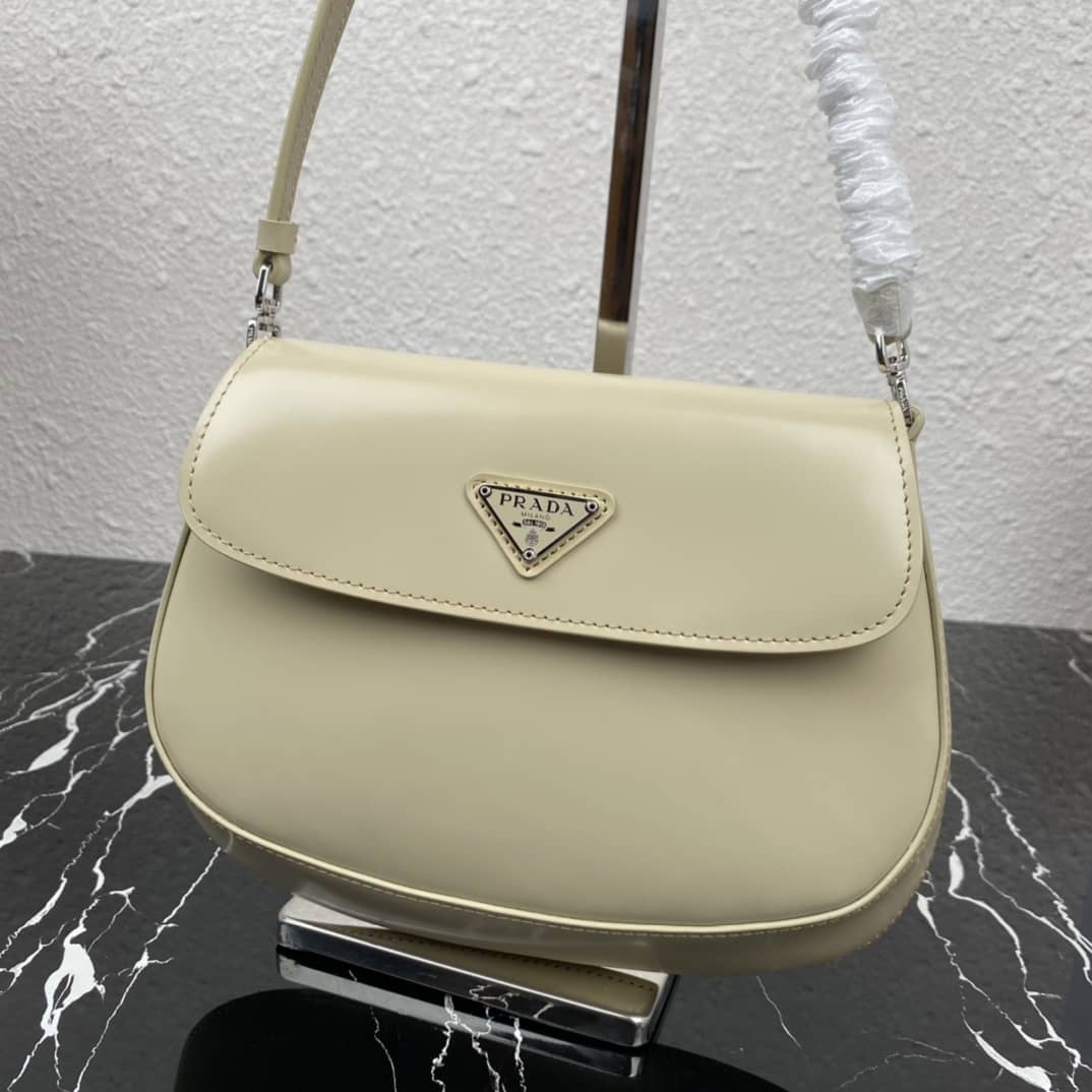 Prada Cleo Bag Dupe Brushed Leather Flap Replica Shoulder Bag