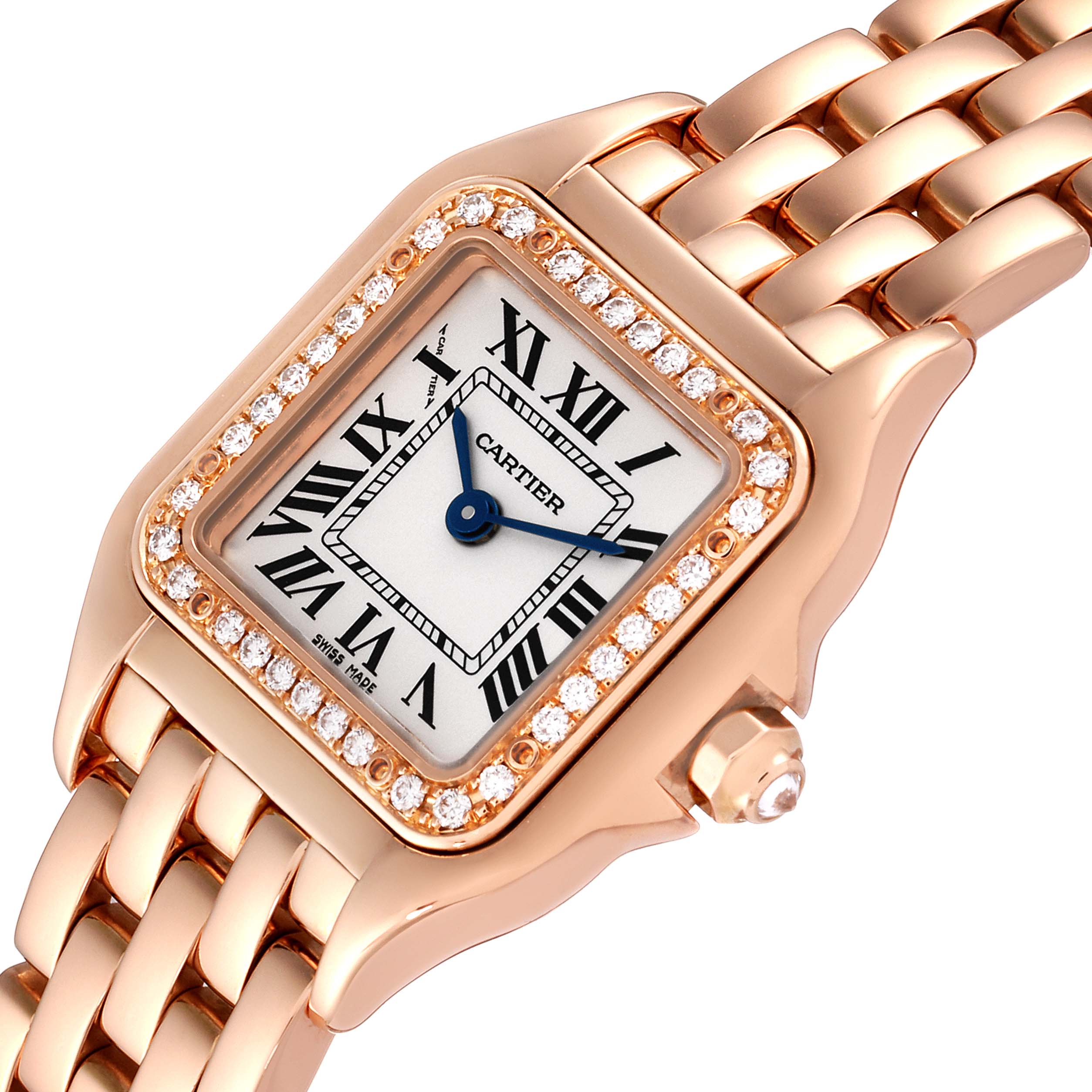 Cartier Panthere Small Rose Gold Diamond Ladies Watch WJPN0008 Box Papers