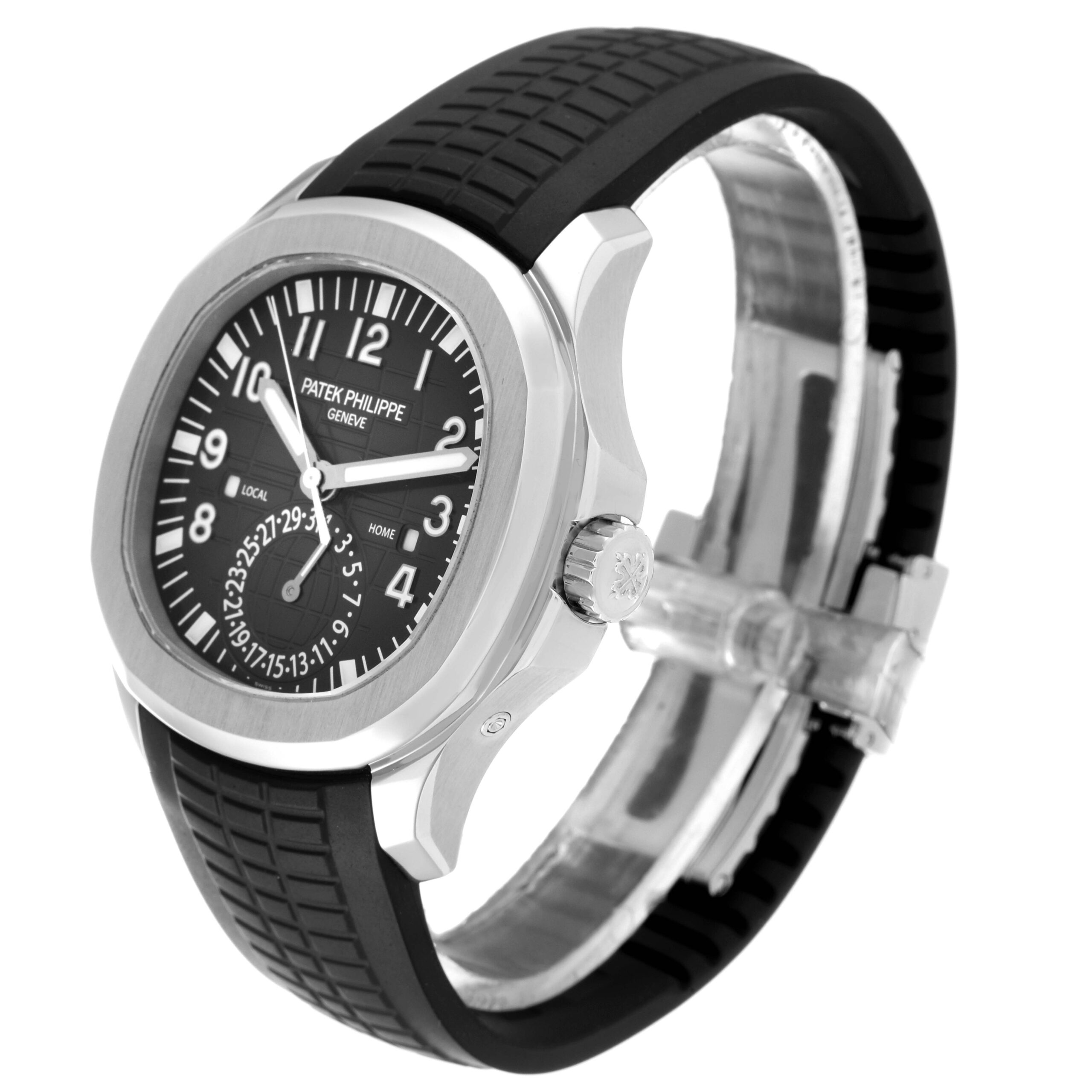 Patek Philippe Aquanaut Travel Time Steel Mens Watch 5164A Box Papers